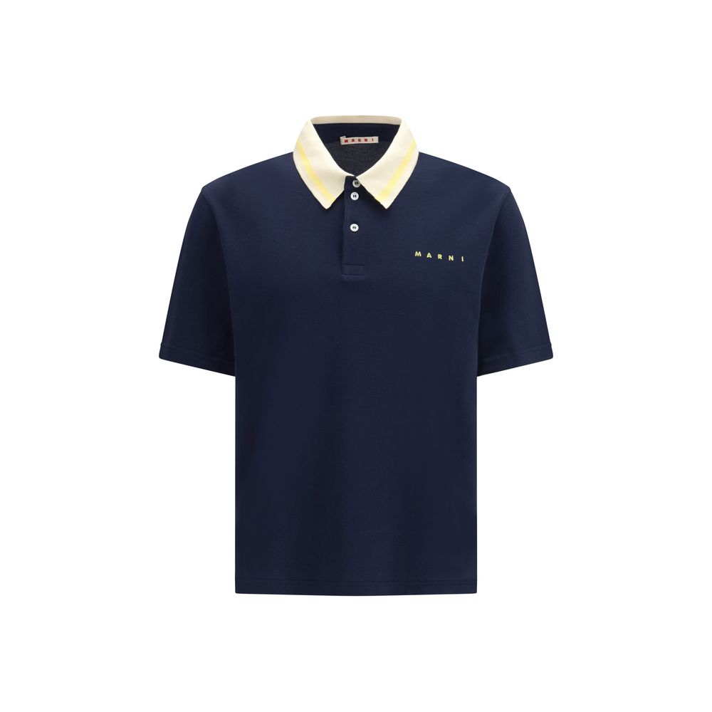 Marni Blue Cotton Polo Shirt | Regal Royce
