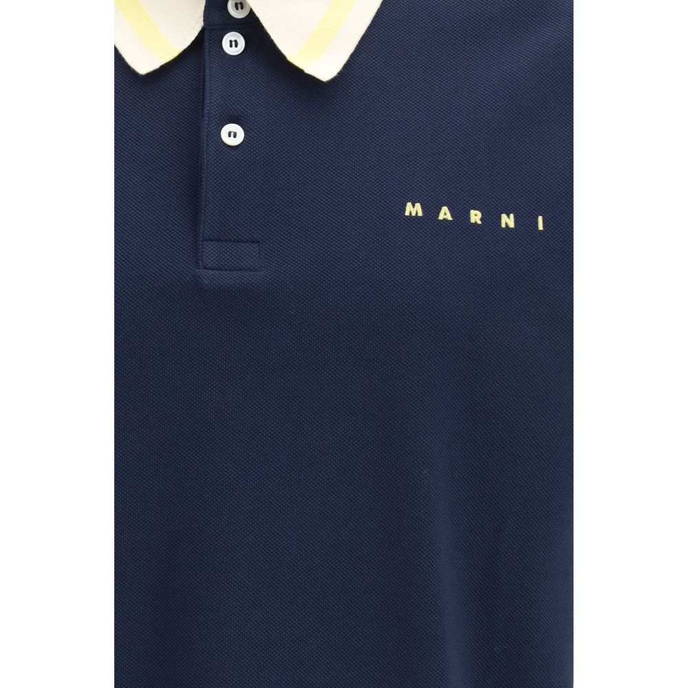Marni Blue Cotton Polo Shirt | Regal Royce