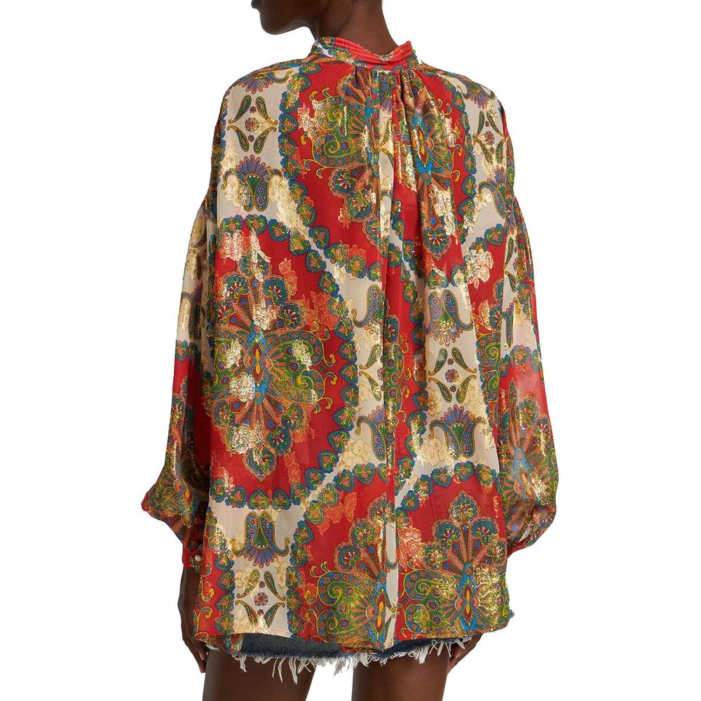 Etro Orange Silk Pattern Shirt | Regal Royce