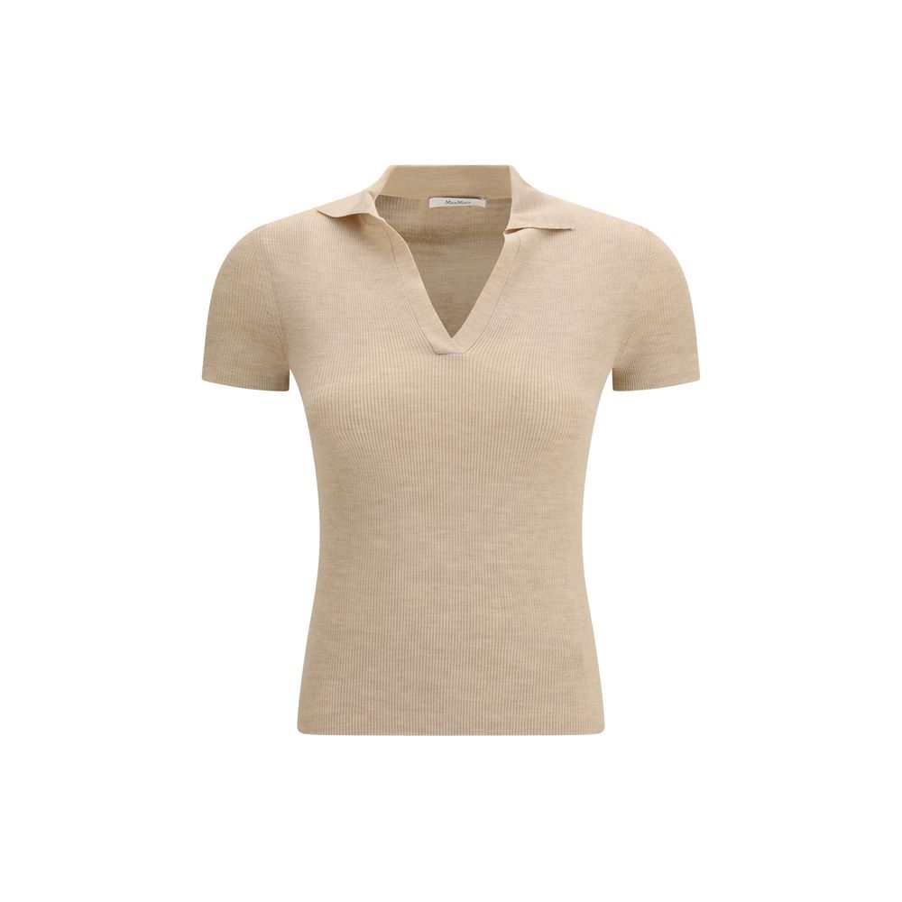 Max Mara Beige Fleece Wool Polo Shirt | Regal Royce