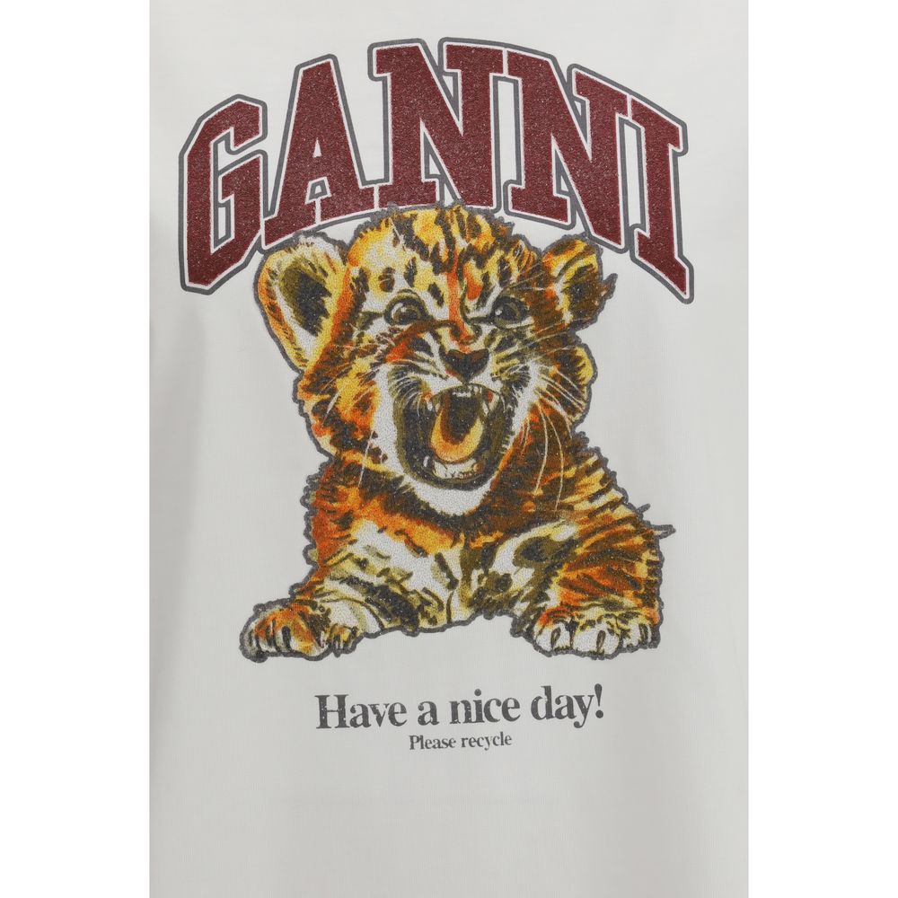 Ganni White Cotton T-Shirt | Regal Royce