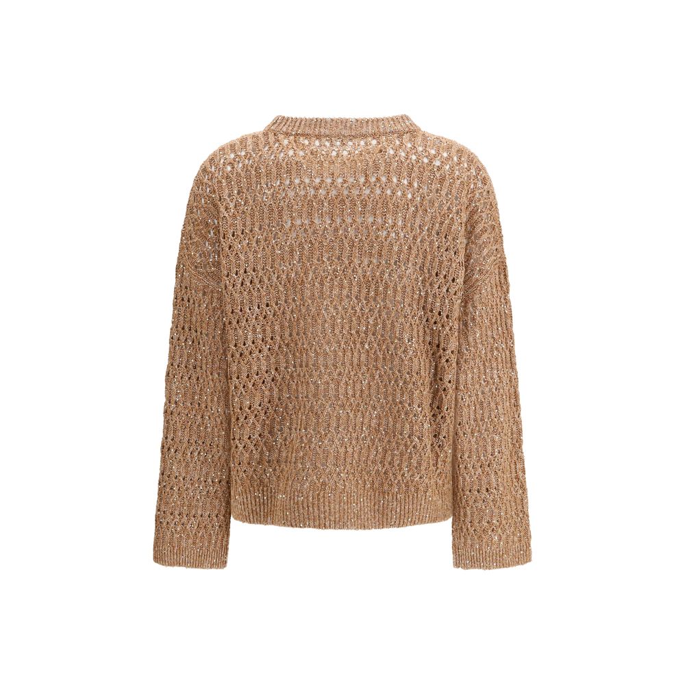 Brunello Cucinelli Brown Silk Sweatshirt | Regal Royce