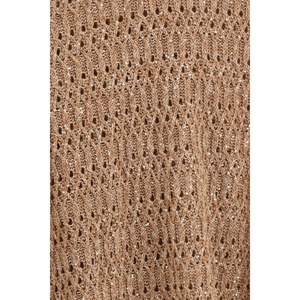 Brunello Cucinelli Brown Silk Sweatshirt | Regal Royce