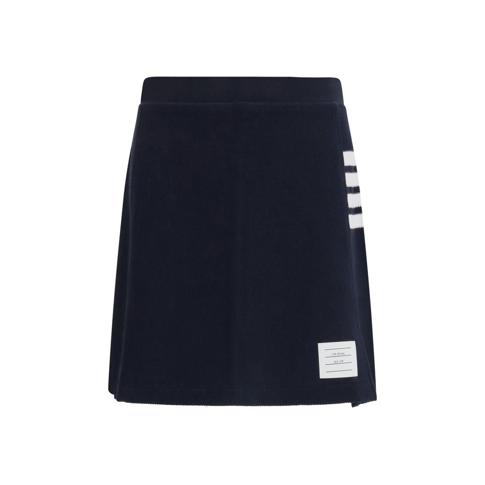 Thom Browne Blue Cotton Mini Skirt | Regal Royce
