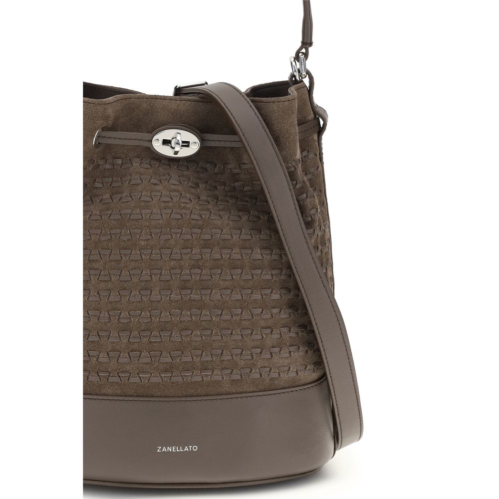 Zanellato Brown Calf Leather Bos Taurus Backet Bag | Regal Royce