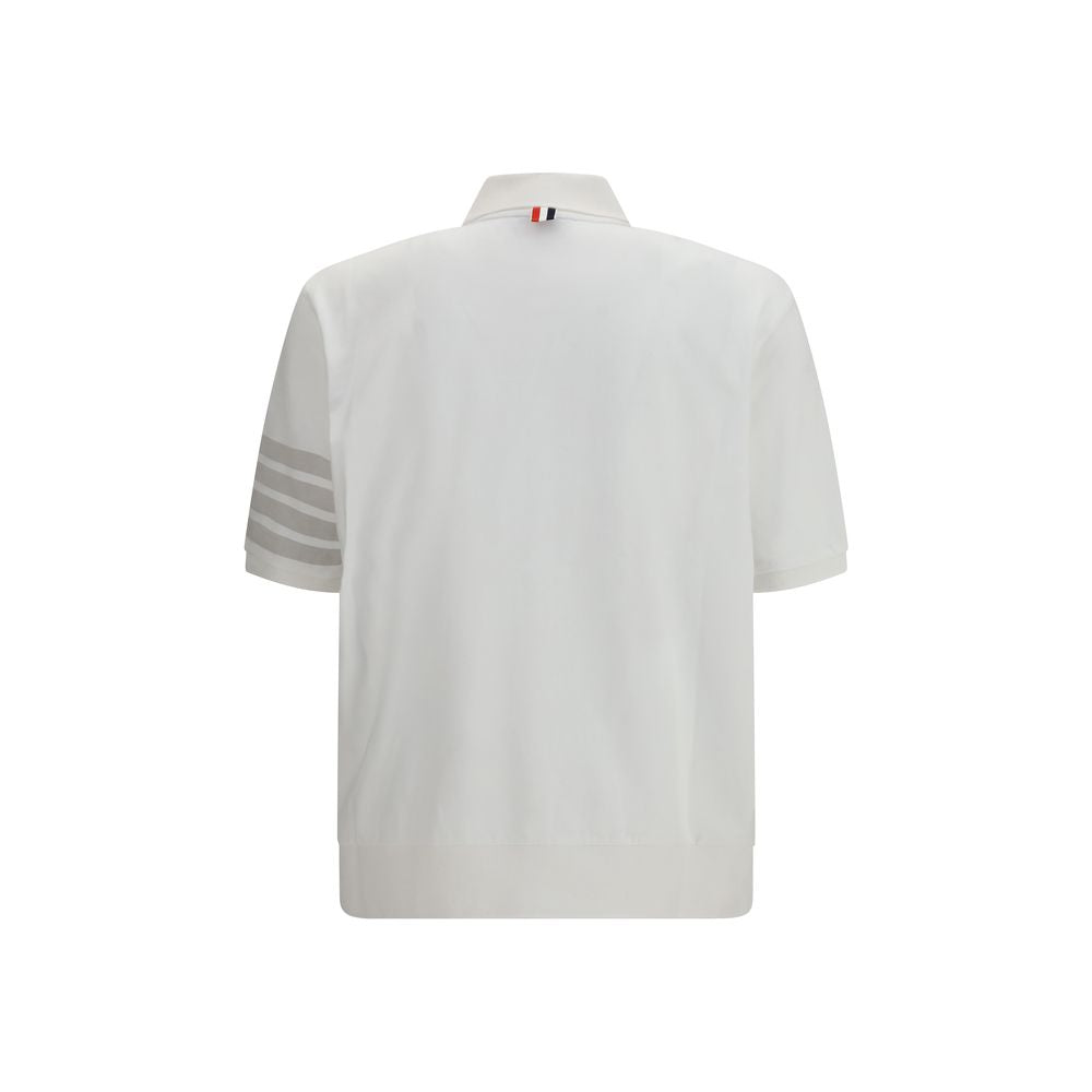 Thom Browne White Cotton Polo Shirt | Regal Royce