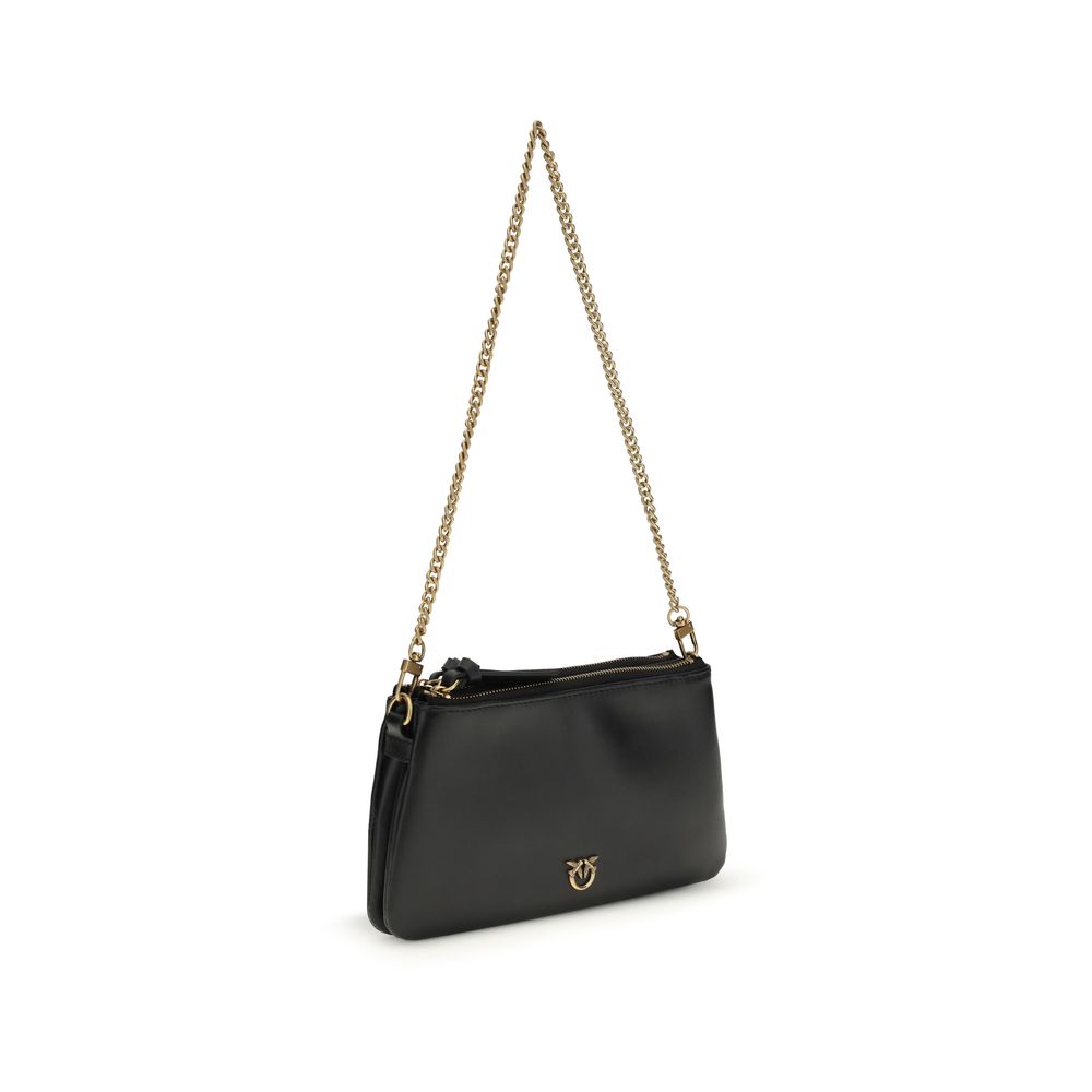 PINKO Black Calf Leather Bos Taurus Shoulder Bag | Regal Royce
