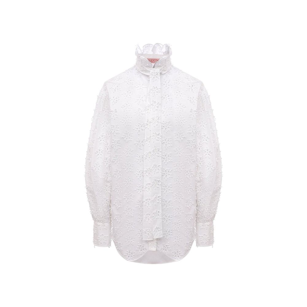 Valentino White Cotton Blouse | Regal Royce