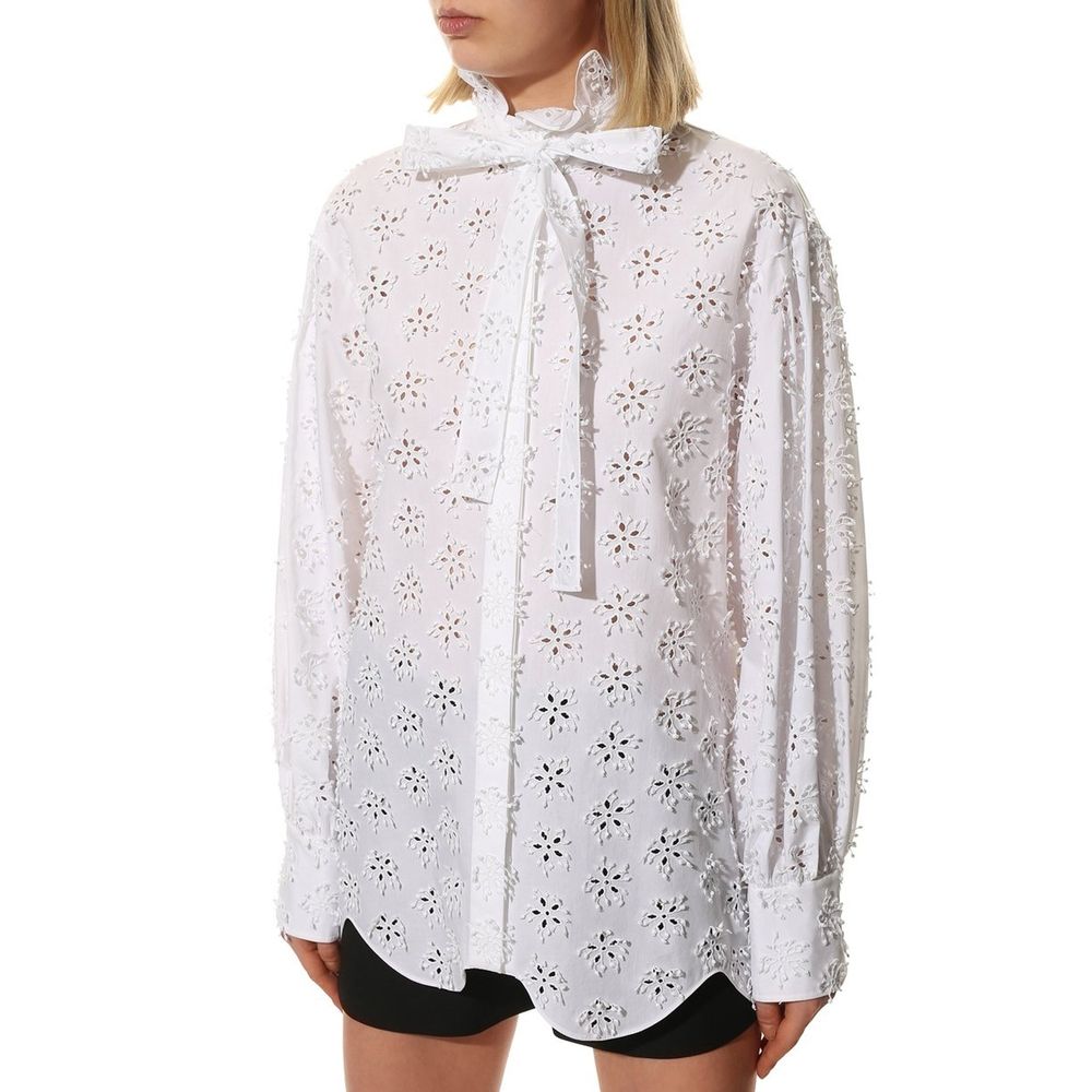 Valentino White Cotton Blouse | Regal Royce