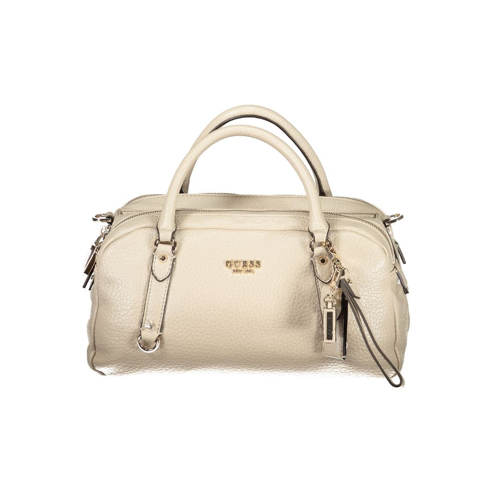 Guess Jeans Beige Polyurethane Women's Handbag | Regal Royce