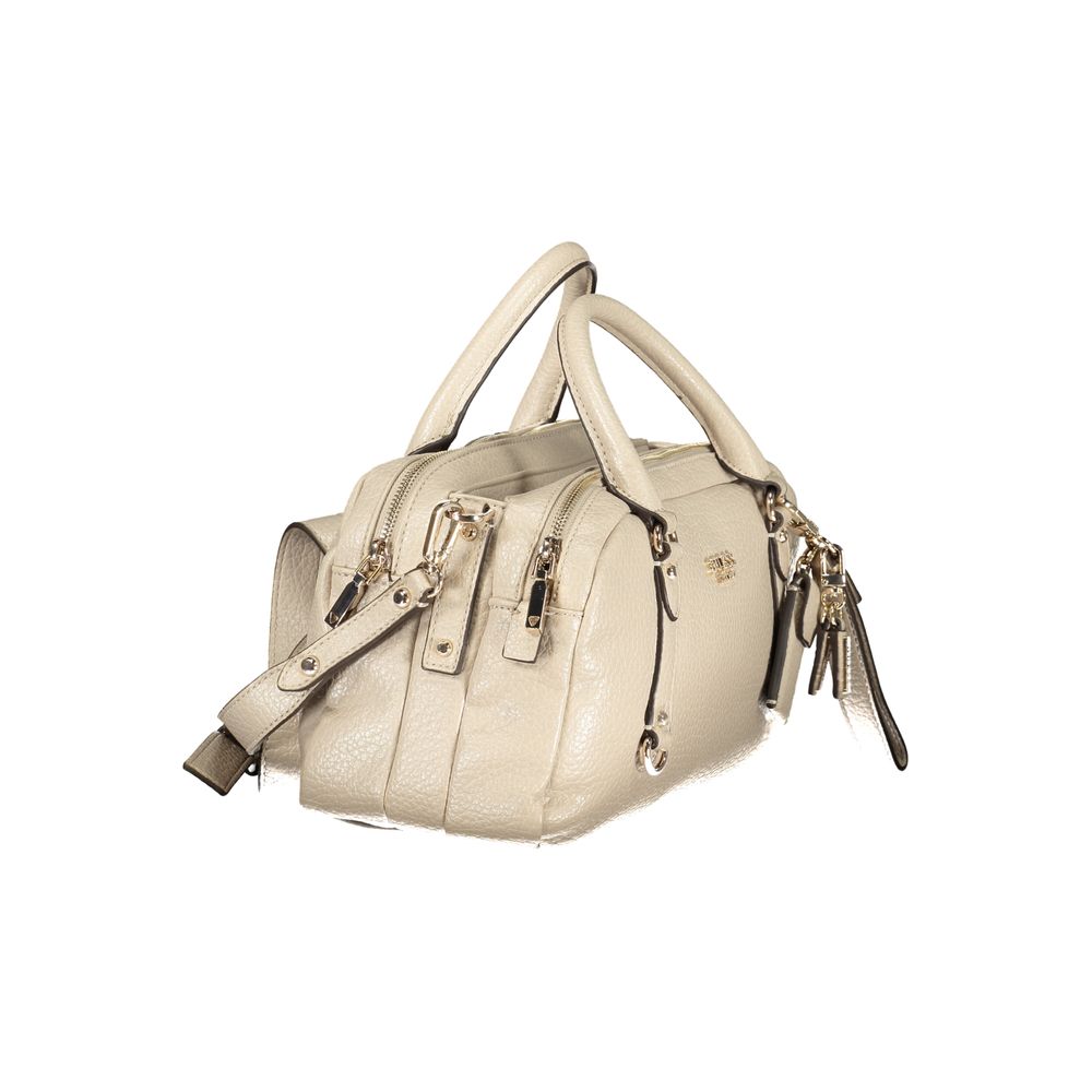 Guess Jeans Beige Polyurethane Women's Handbag | Regal Royce