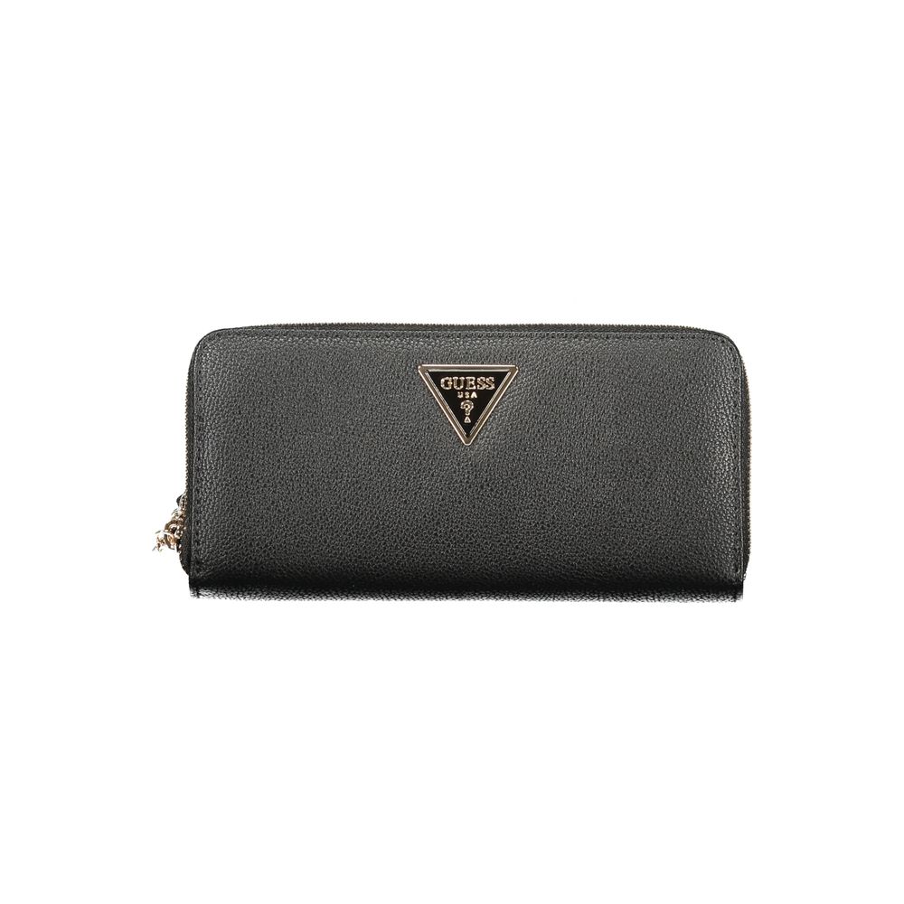 Guess Jeans Black Polyurethane Women Wallet | Regal Royce