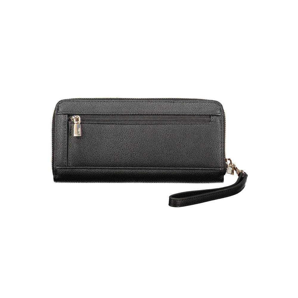 Guess Jeans Black Polyurethane Women Wallet | Regal Royce