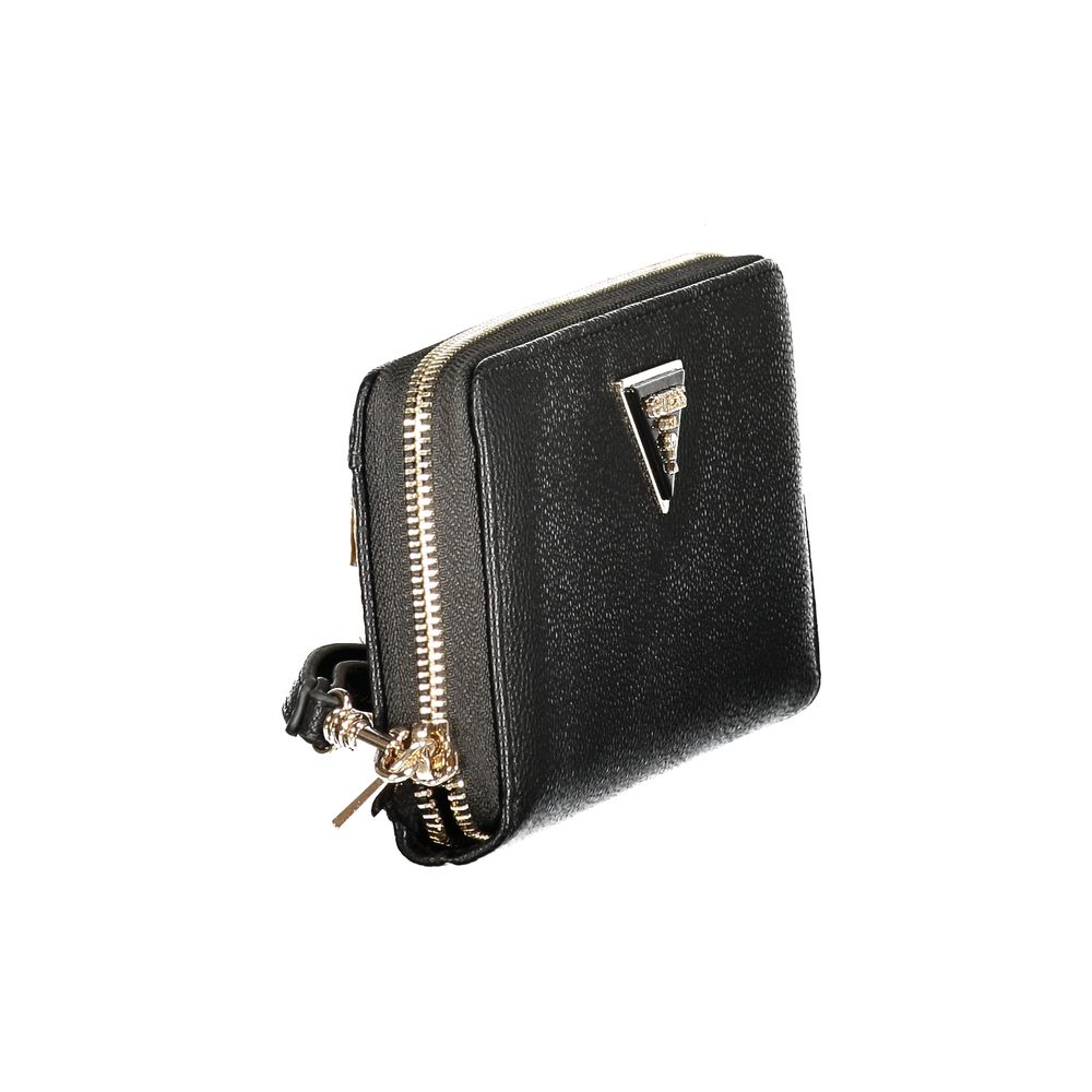 Guess Jeans Black Polyurethane Women Wallet | Regal Royce