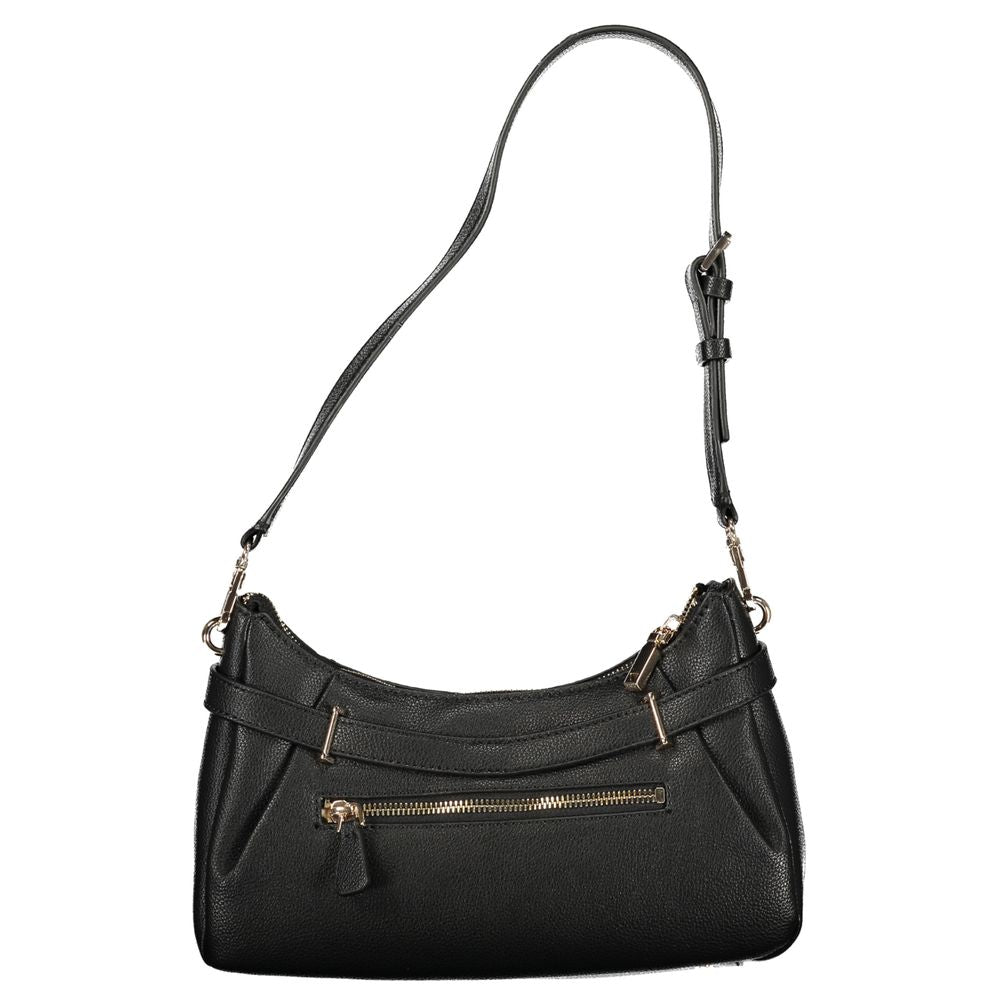 Guess Jeans Black Polyurethane Women Handbag | Regal Royce
