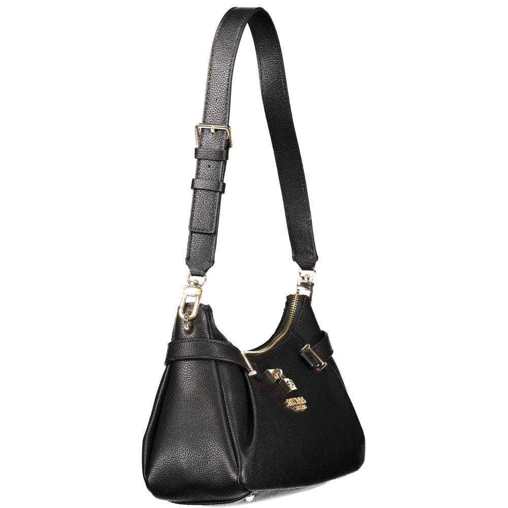 Guess Jeans Black Polyurethane Women Handbag | Regal Royce