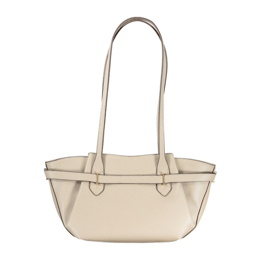 Guess Jeans Beige Polyurethane Women Handbag | Regal Royce