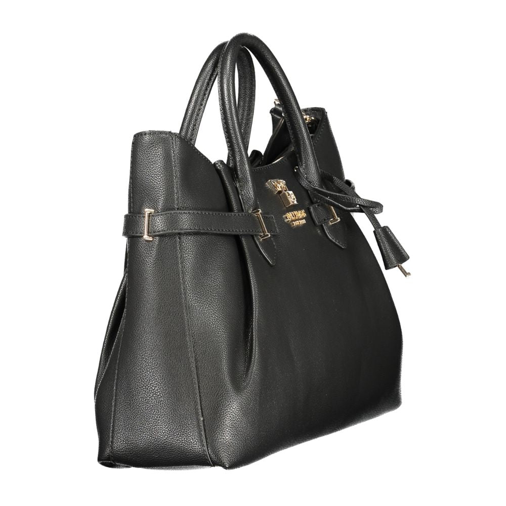 Guess Jeans Black Polyurethane Women Handbag | Regal Royce