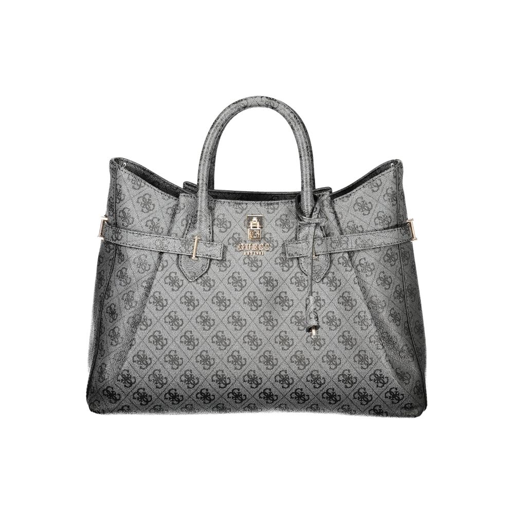 Guess Jeans Black Polyurethane Women Handbag | Regal Royce