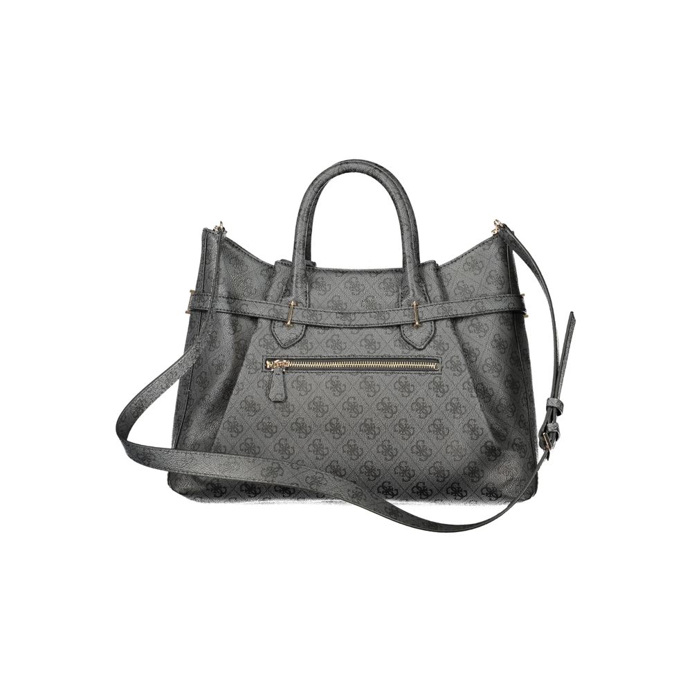 Guess Jeans Black Polyurethane Women Handbag | Regal Royce