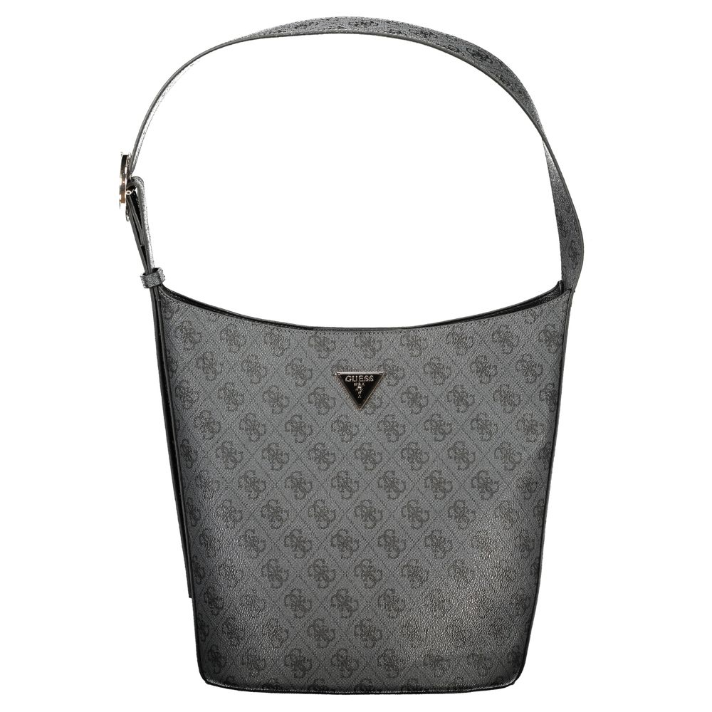 Guess Jeans Black Polyurethane Women Handbag | Regal Royce