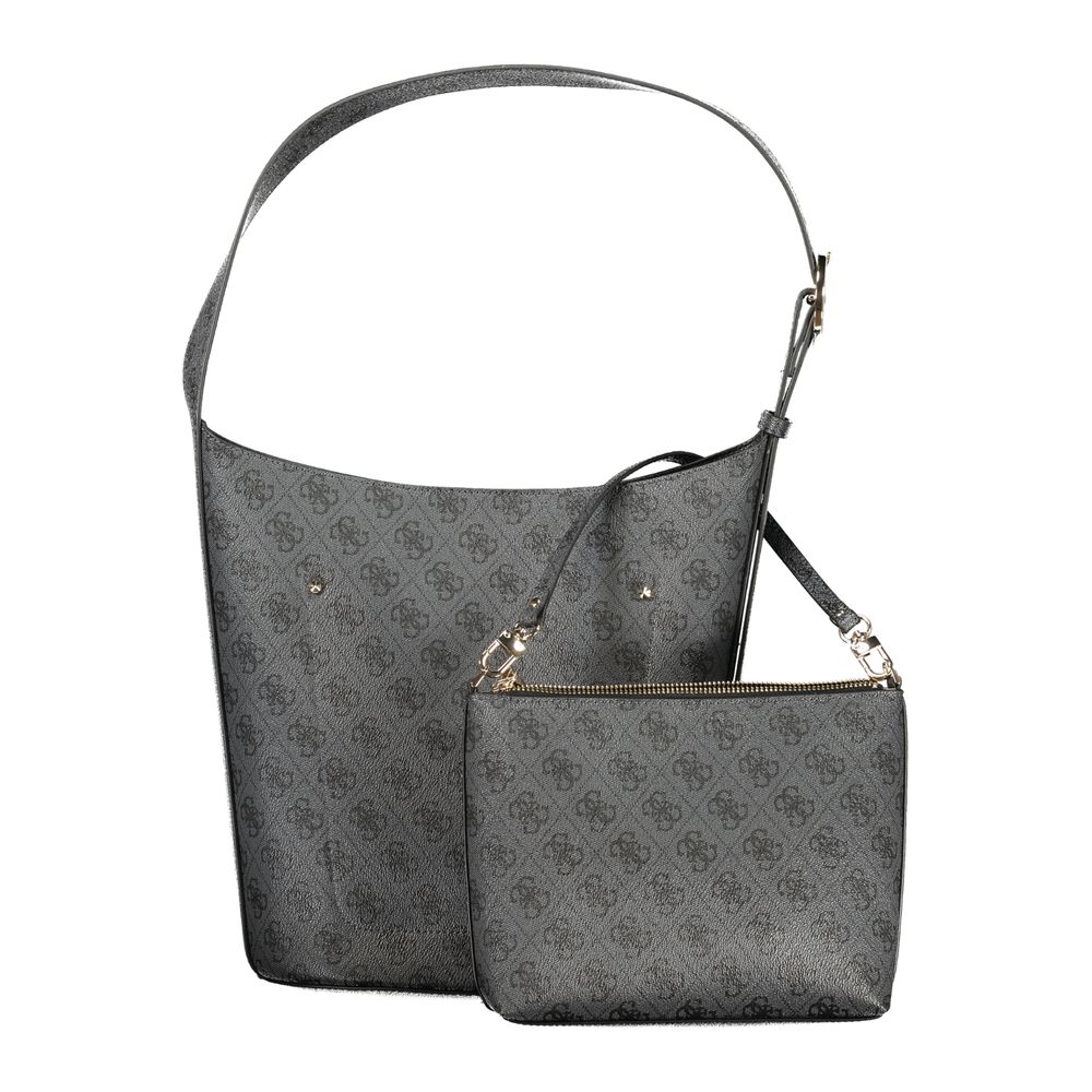 Guess Jeans Black Polyurethane Women Handbag | Regal Royce