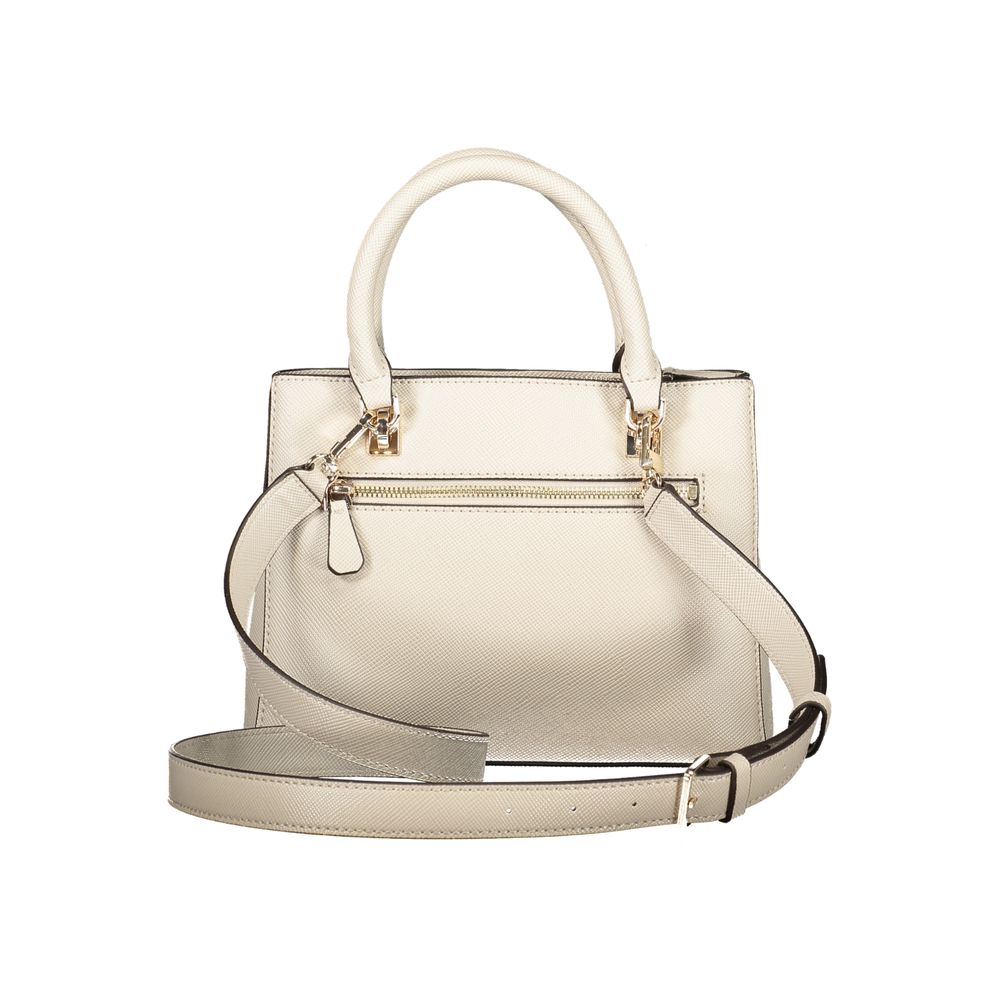 Guess Jeans Beige Polyurethane Women Handbag | Regal Royce