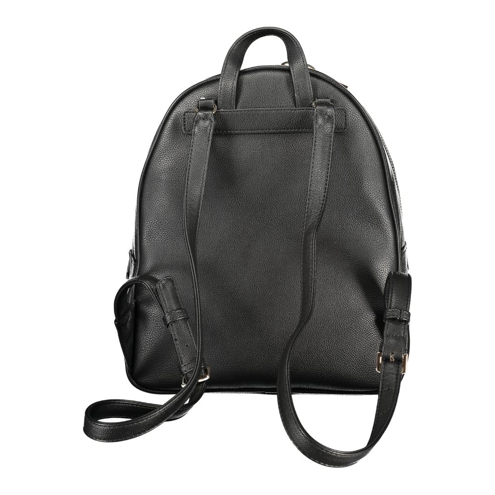 Guess Jeans Black Polyurethane Women Backpack | Regal Royce