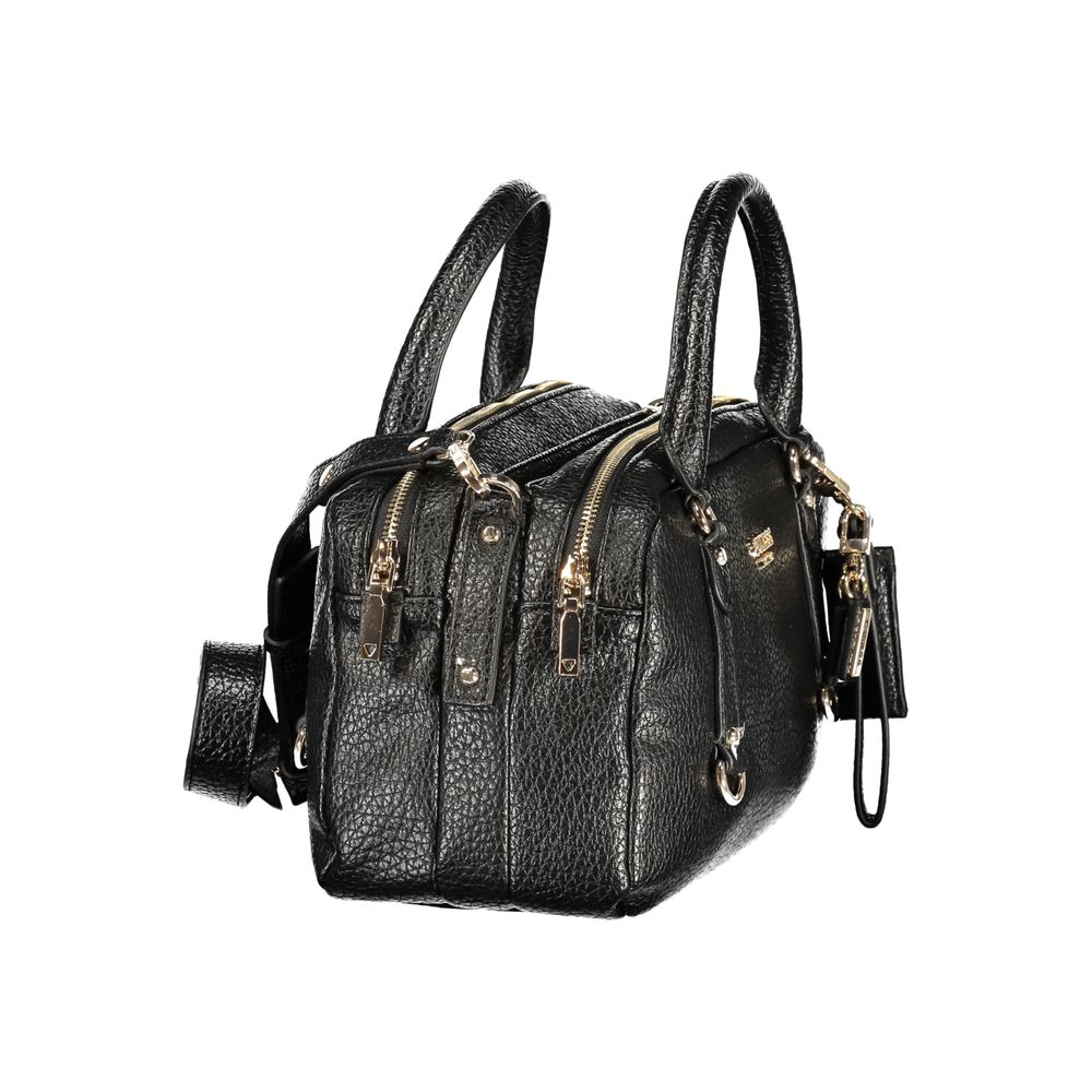 Guess Jeans Black Polyurethane Women Handbag | Regal Royce
