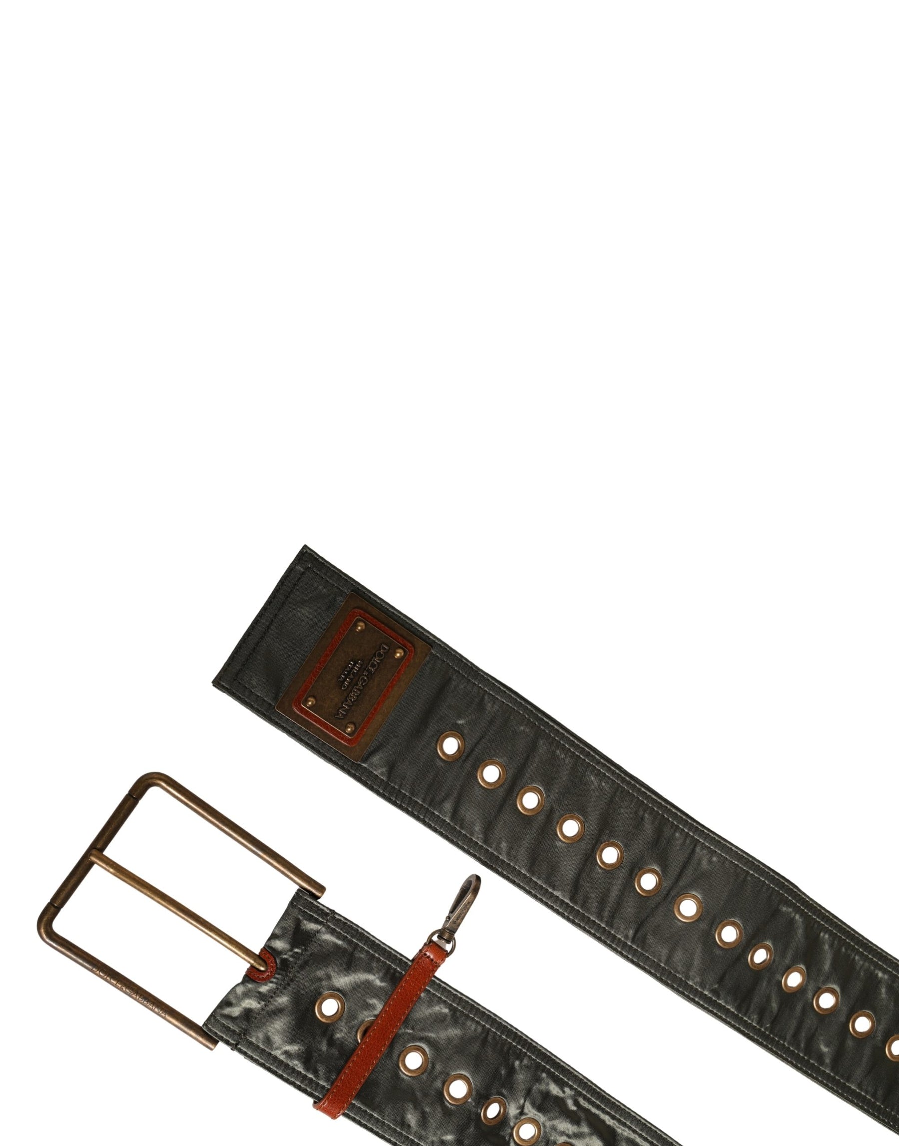 Dolce & Gabbana Men Black Wide Leather DG Metal Buckle Belt | Regal Royce