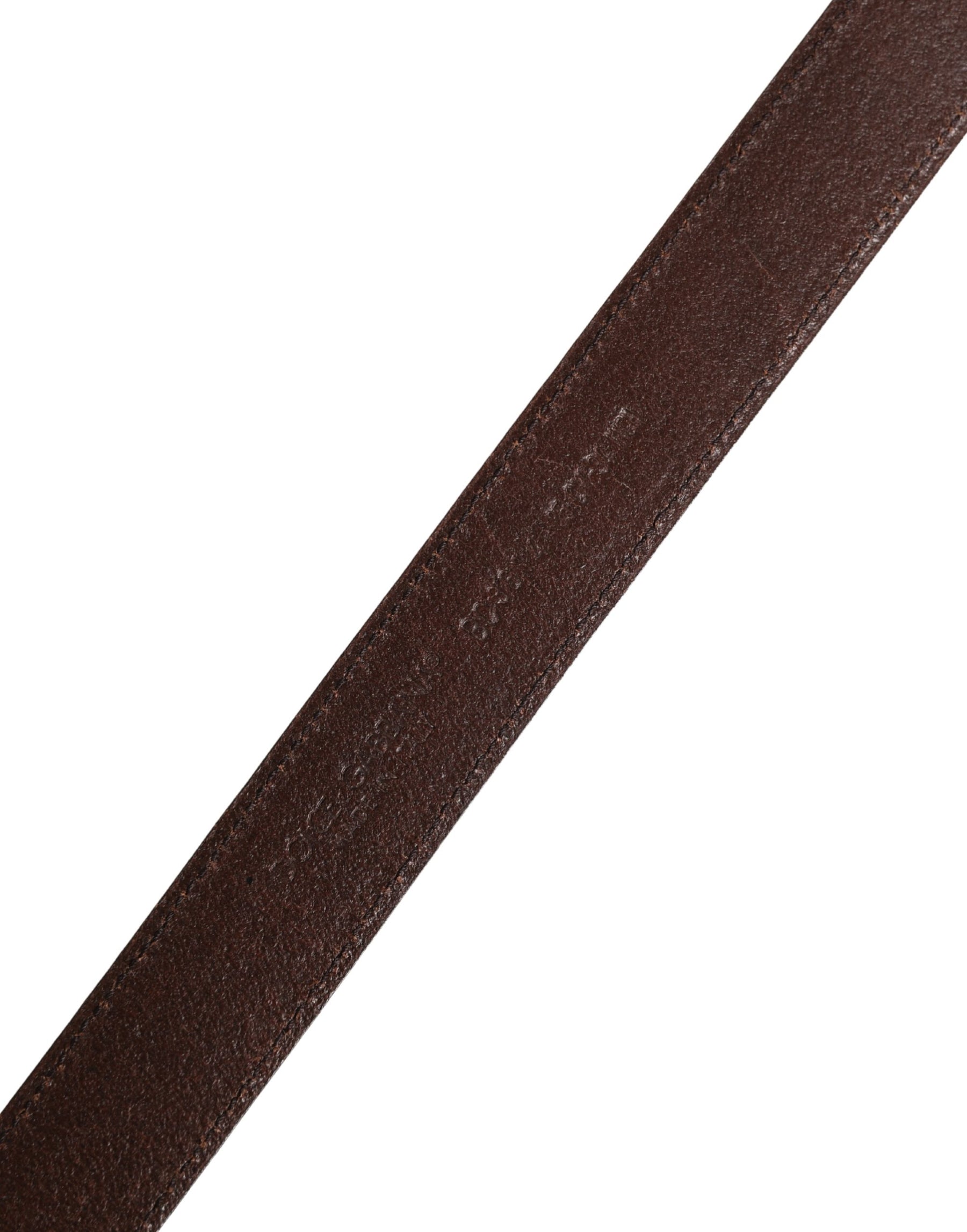Dolce & Gabbana Men Brown Classic Leather Metal Buckle Belt | Regal Royce