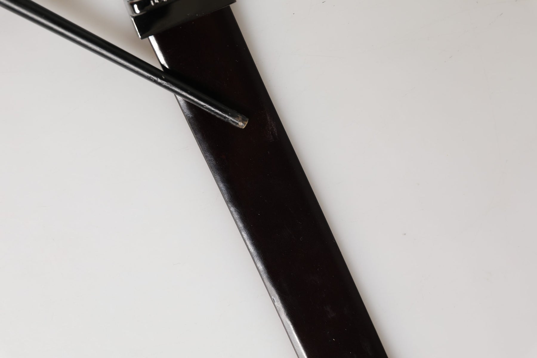 Dolce & Gabbana Black Double Strap Leather Silver Buckle Belt | Regal Royce