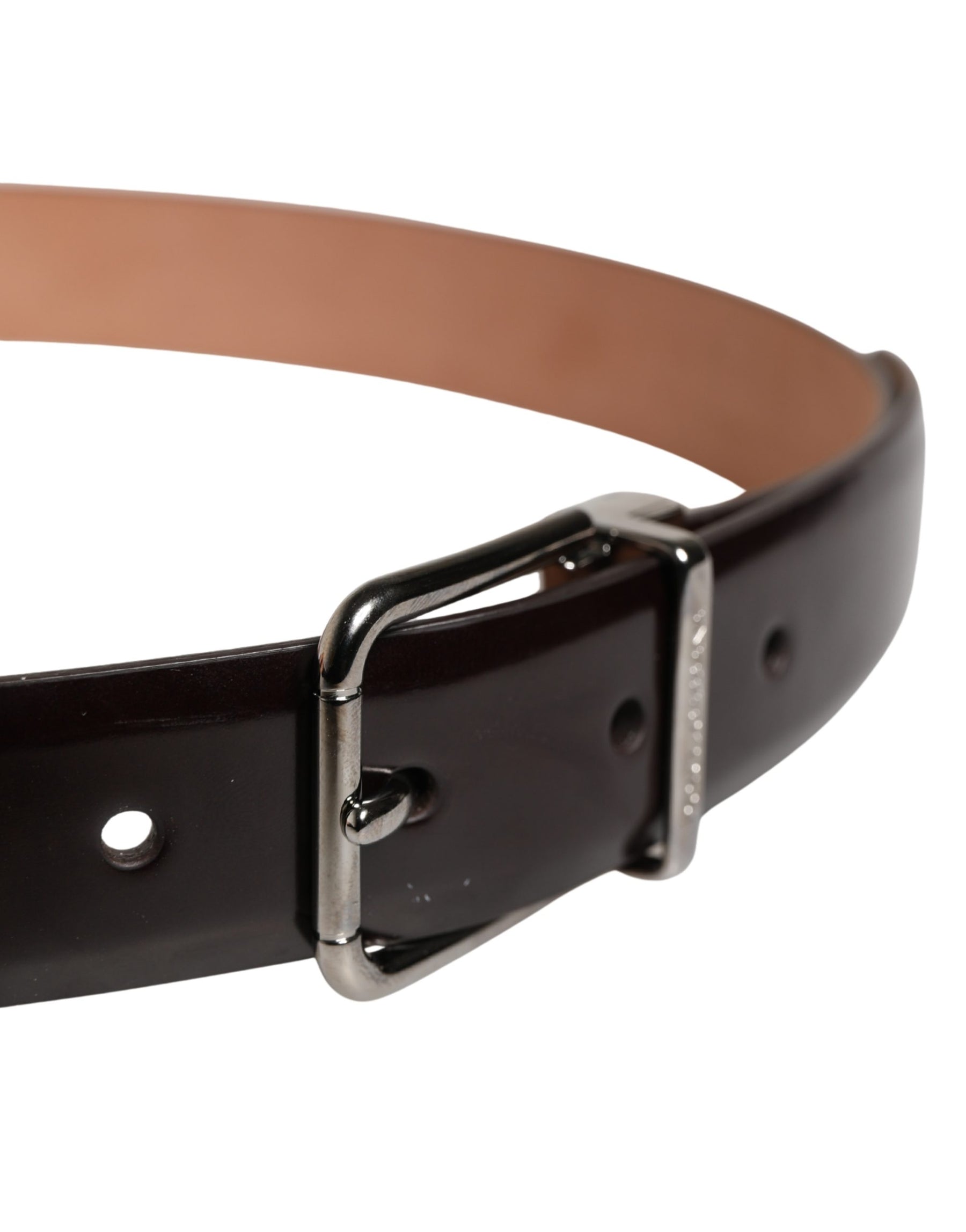 Dolce & Gabbana Men Black Calfskin Leather Metal Buckle Belt | Regal Royce
