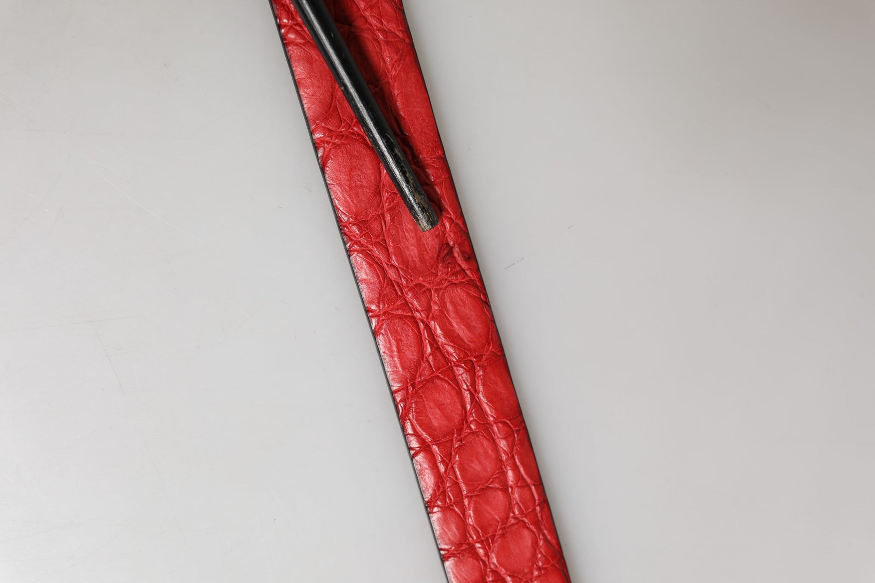Dolce & Gabbana Men Red Exotic Leather Metal Buckle Belt | Regal Royce