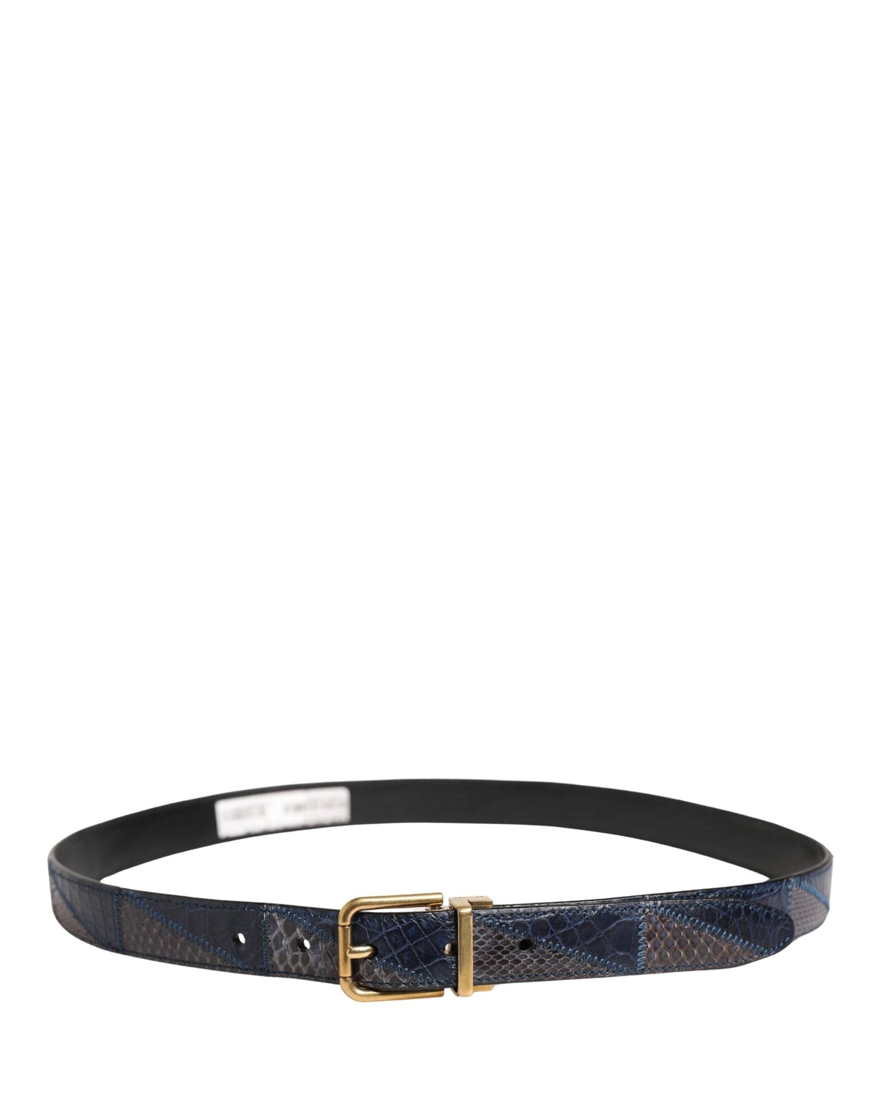 Dolce & Gabbana Men Multicolor Leather Metal Buckle Belt | Regal Royce