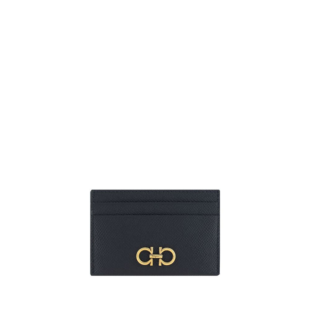 Ferragamo Black Calf Leather Bos Taurus Wallet | Regal Royce