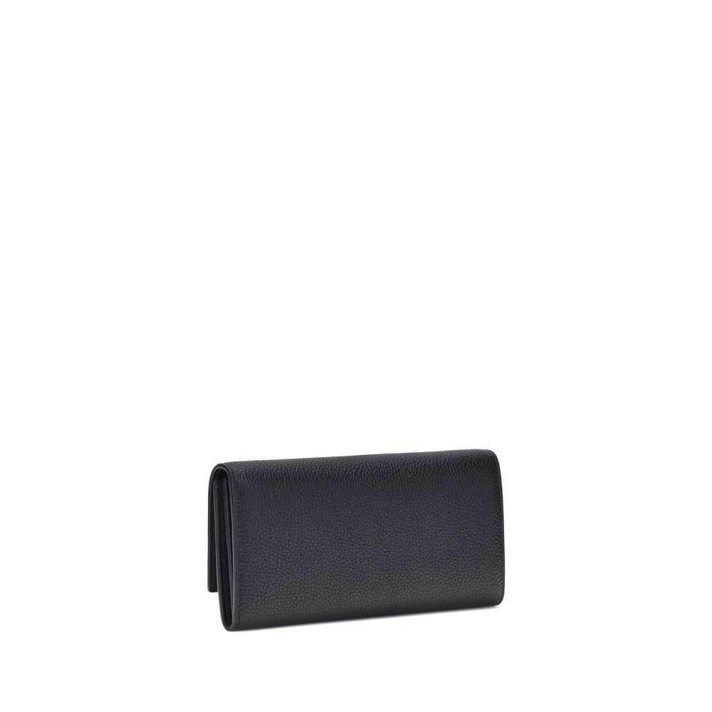 Ferragamo Black Calf Leather Bos Taurus Wallet | Regal Royce