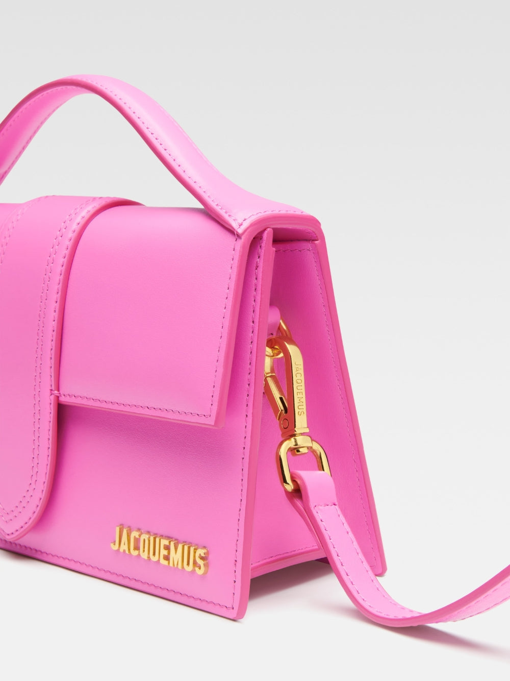 Jacquemus Neon Pink Leather Le Grand Bambino Handbag | Regal Royce
