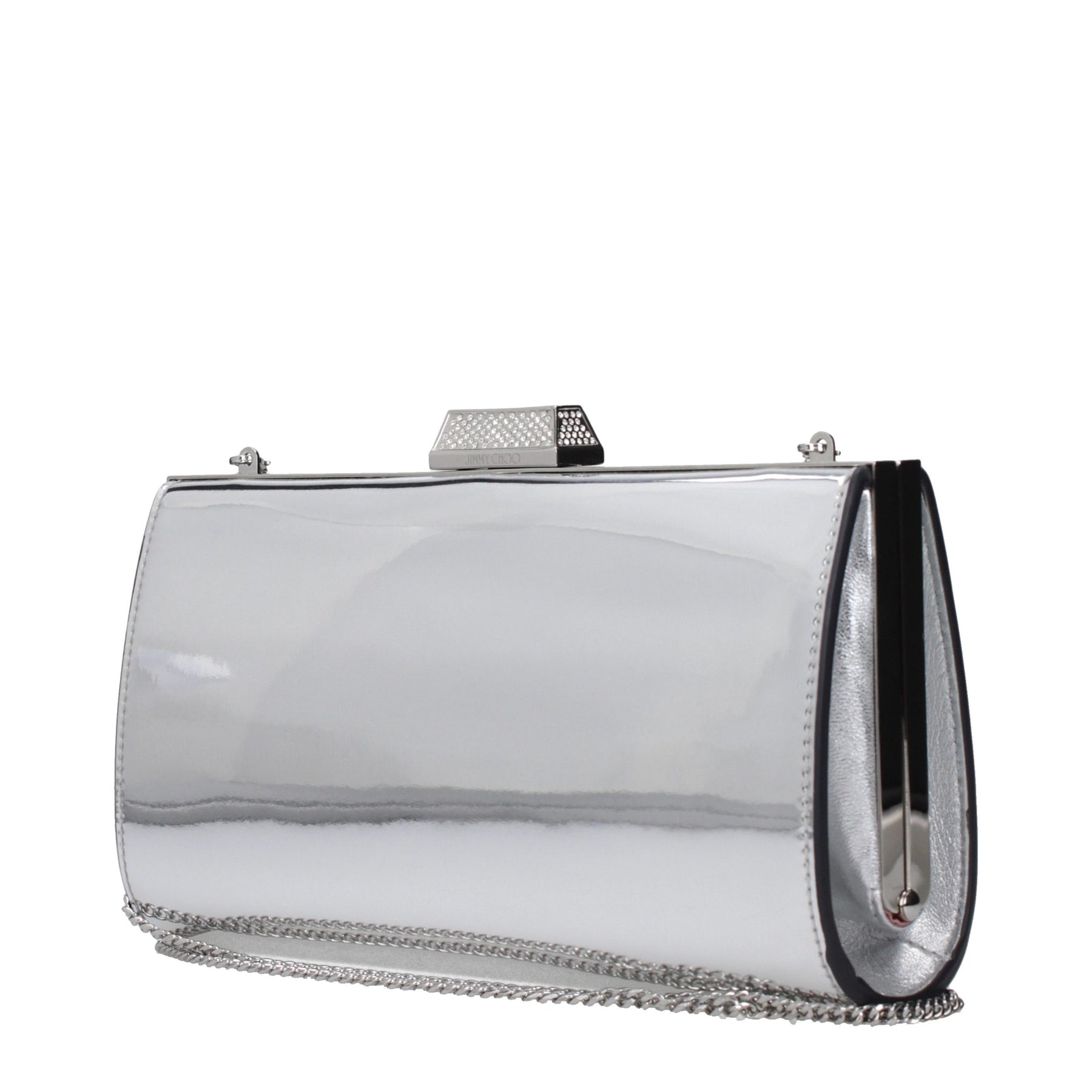 Jimmy Choo Gray Leather Clutch Bag | Regal Royce