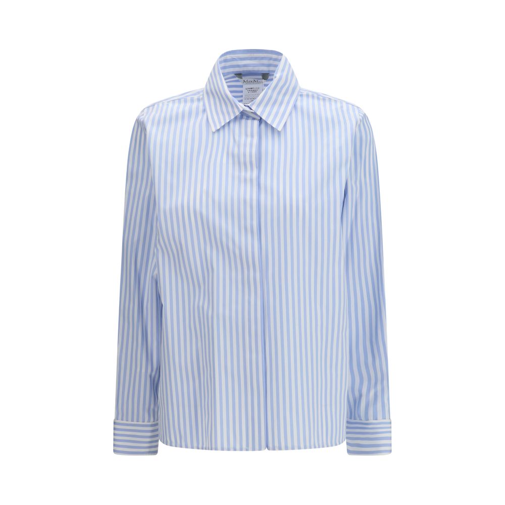 Max Mara Blue Cotton Pattern Shirt | Regal Royce