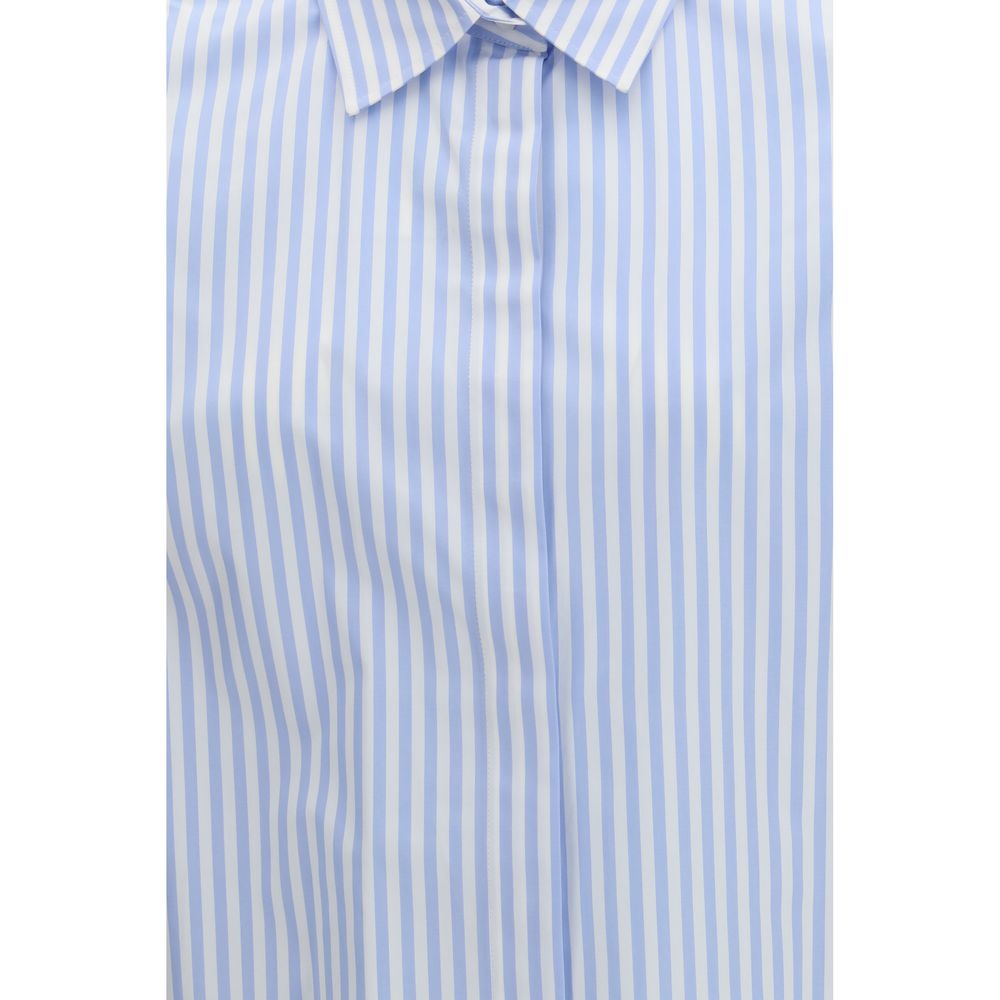 Max Mara Blue Cotton Pattern Shirt | Regal Royce