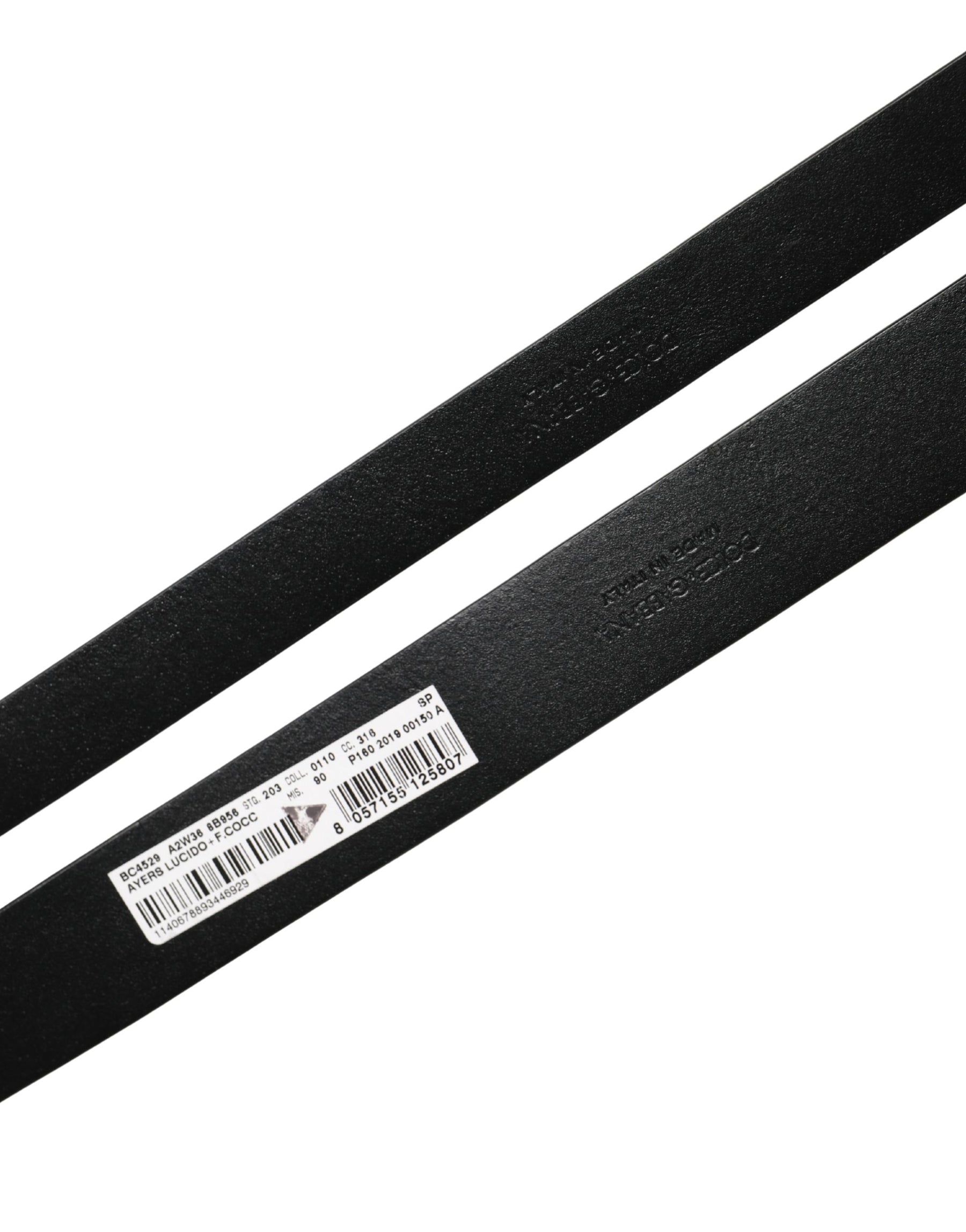 Dolce & Gabbana Men Black Exotic Leather Double Strap Belt | Regal Royce