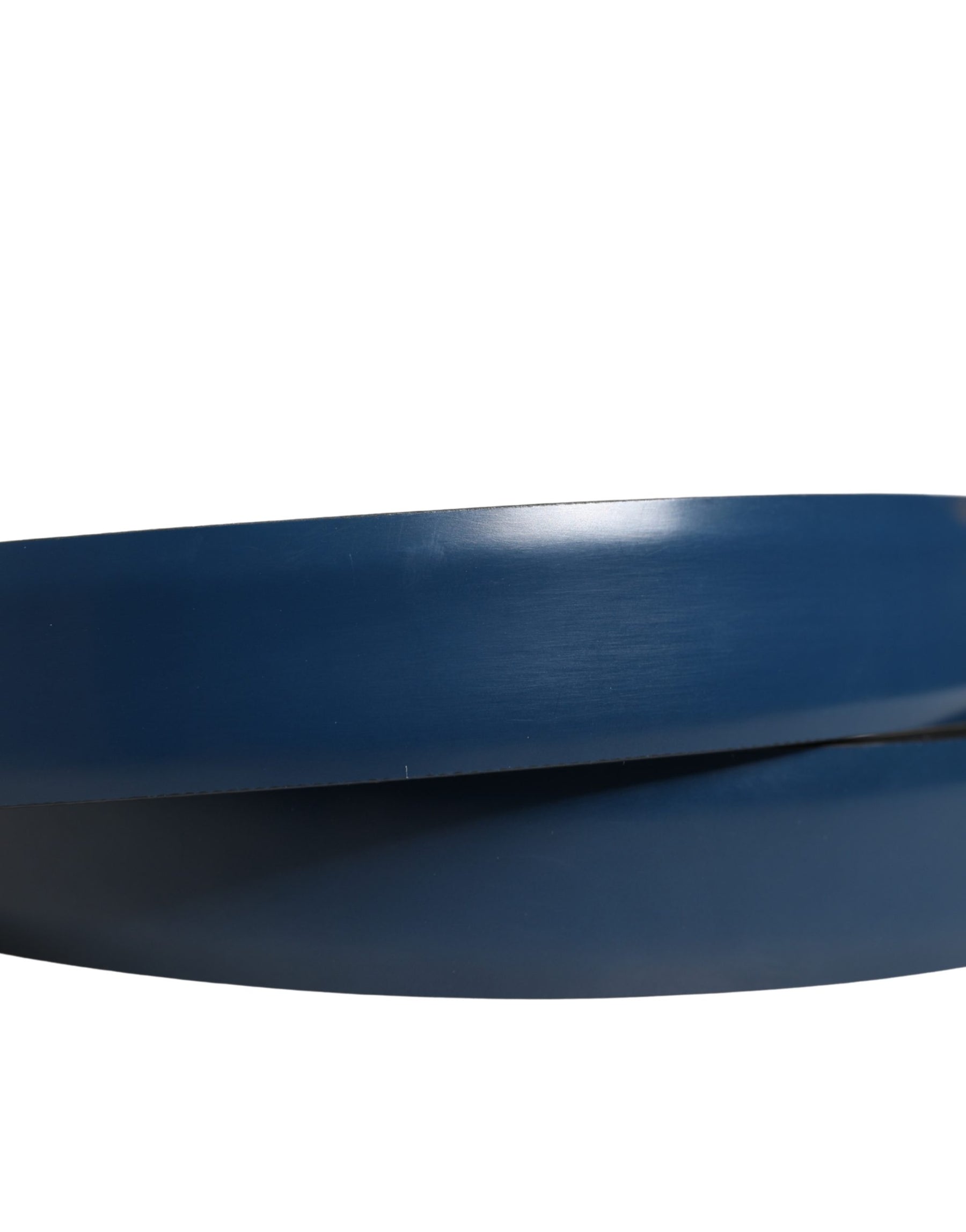 Dolce & Gabbana Men Blue Classic Leather Metal Buckle Belt | Regal Royce