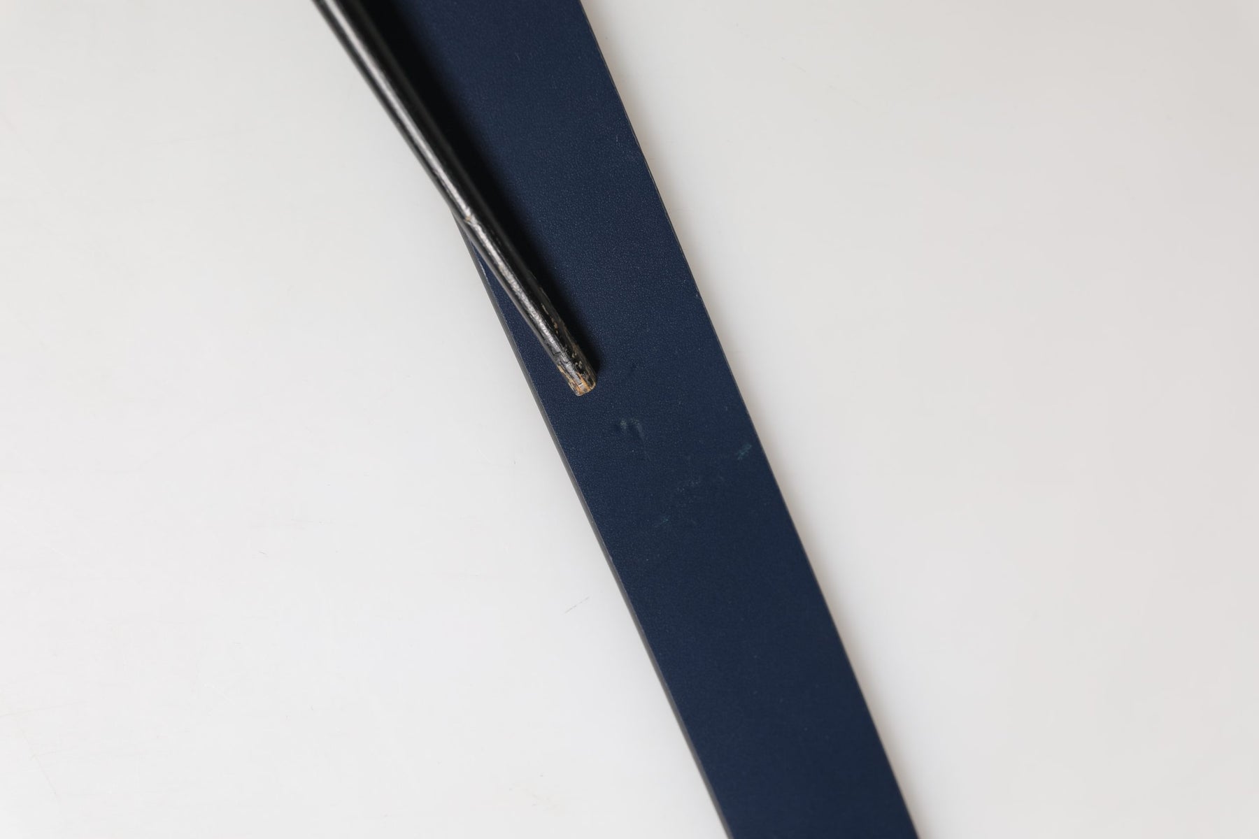 Dolce & Gabbana Men Blue Calf Leather Logo Metal Buckle Belt | Regal Royce