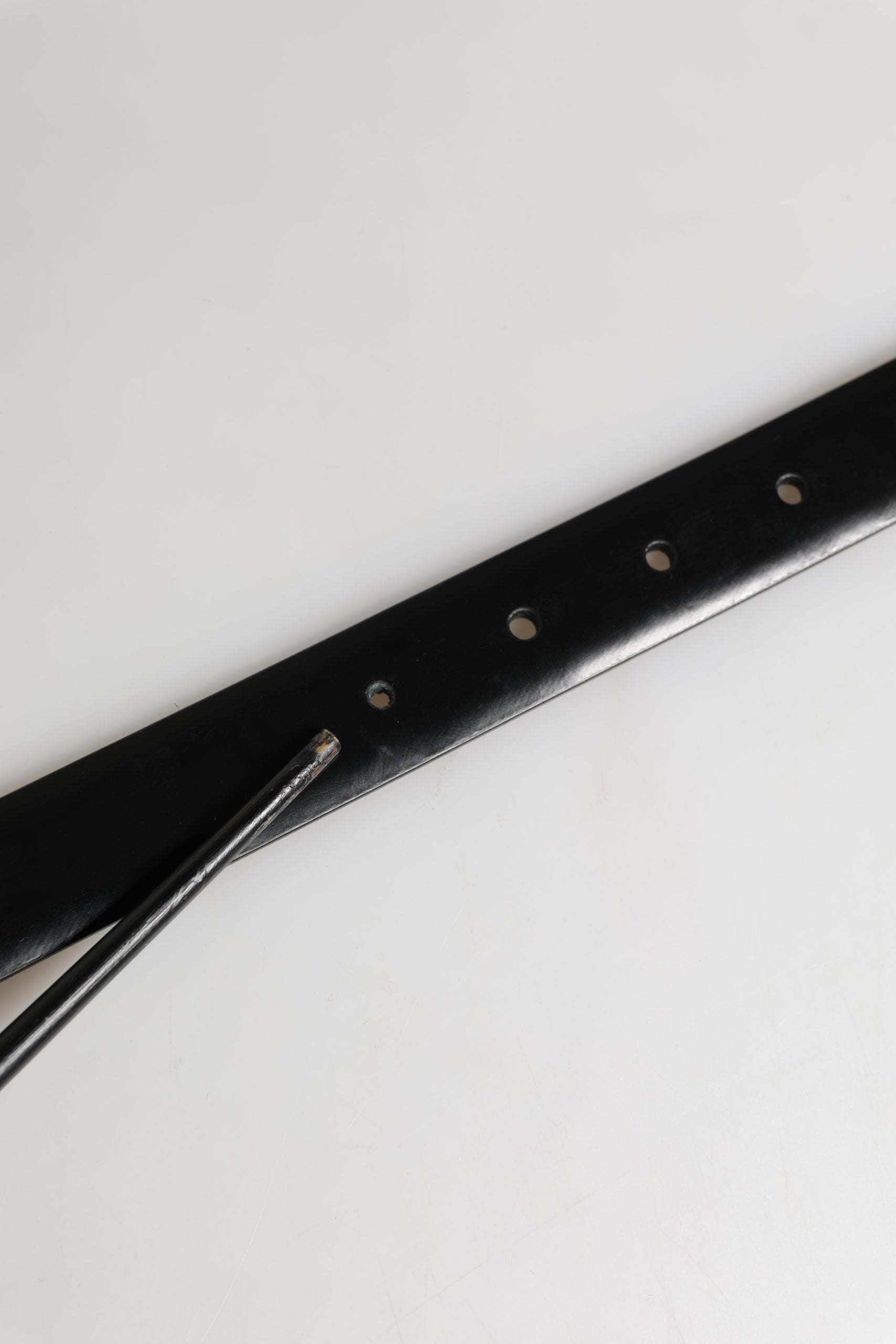 Dolce & Gabbana Men Black Leather Classic Metal Buckle Belt | Regal Royce