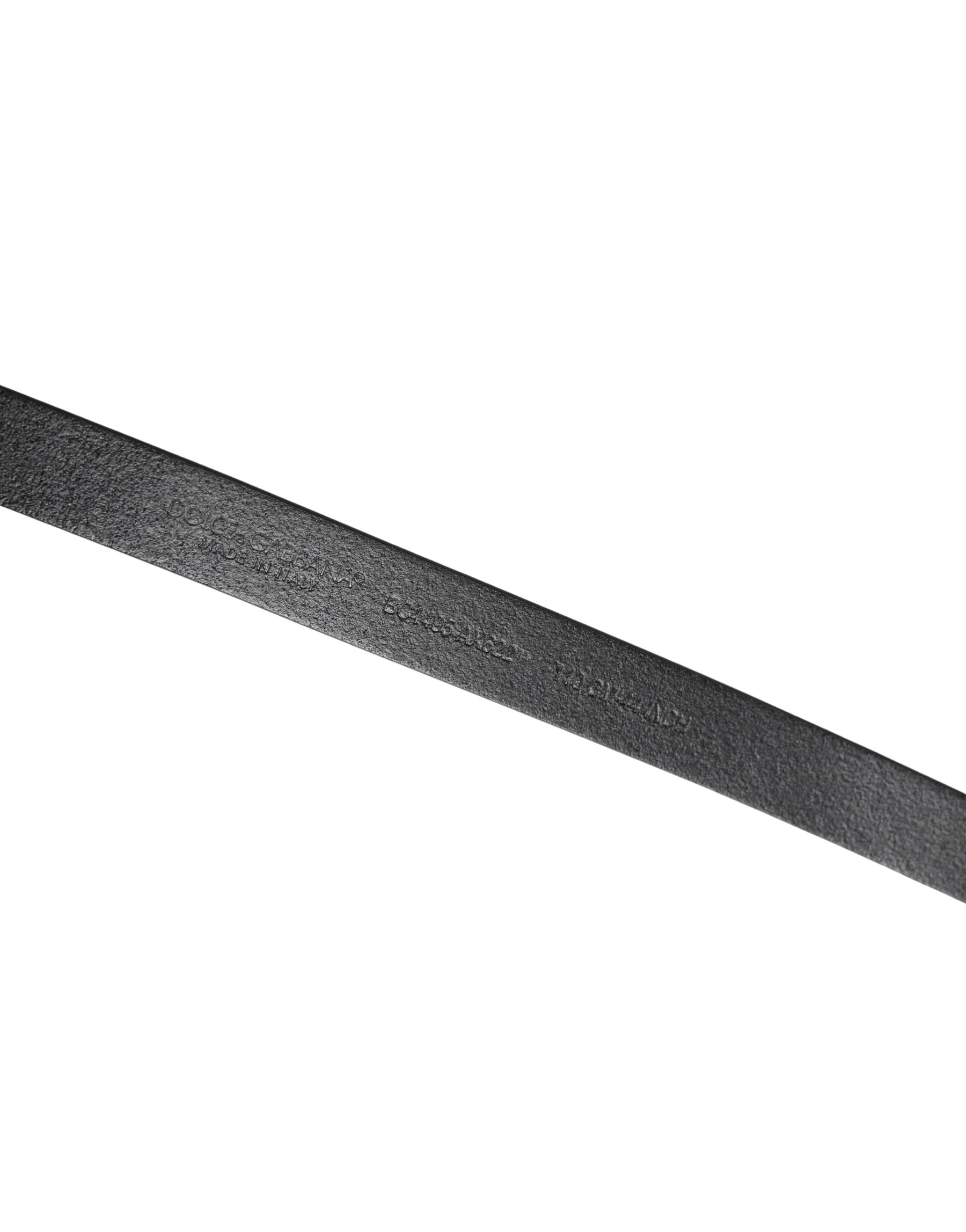 Dolce & Gabbana Belt Men Black Leather Classic Metal Buckle | Regal Royce