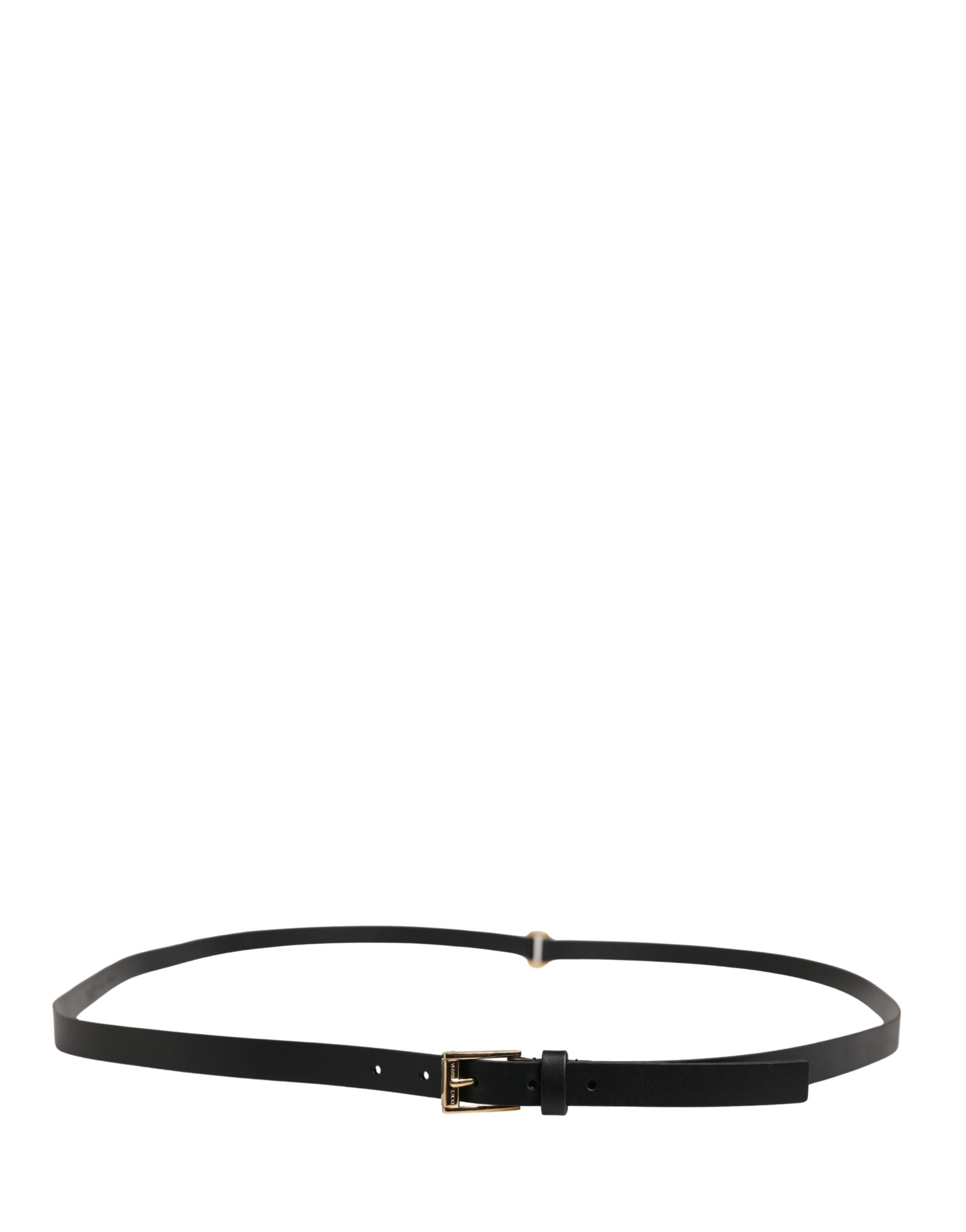 Dolce & Gabbana Men Black Leather Classic Metal Buckle Belt | Regal Royce