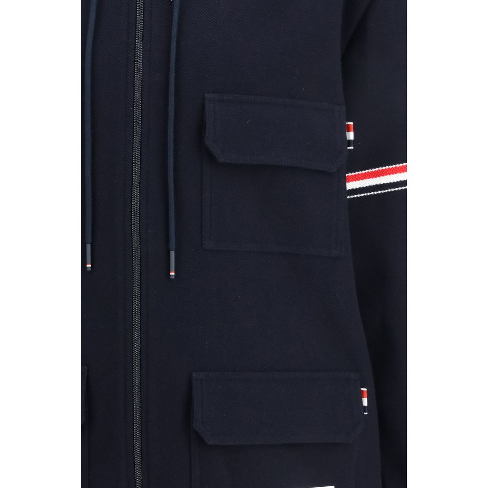 Thom Browne Blue Cotton Parka | Regal Royce