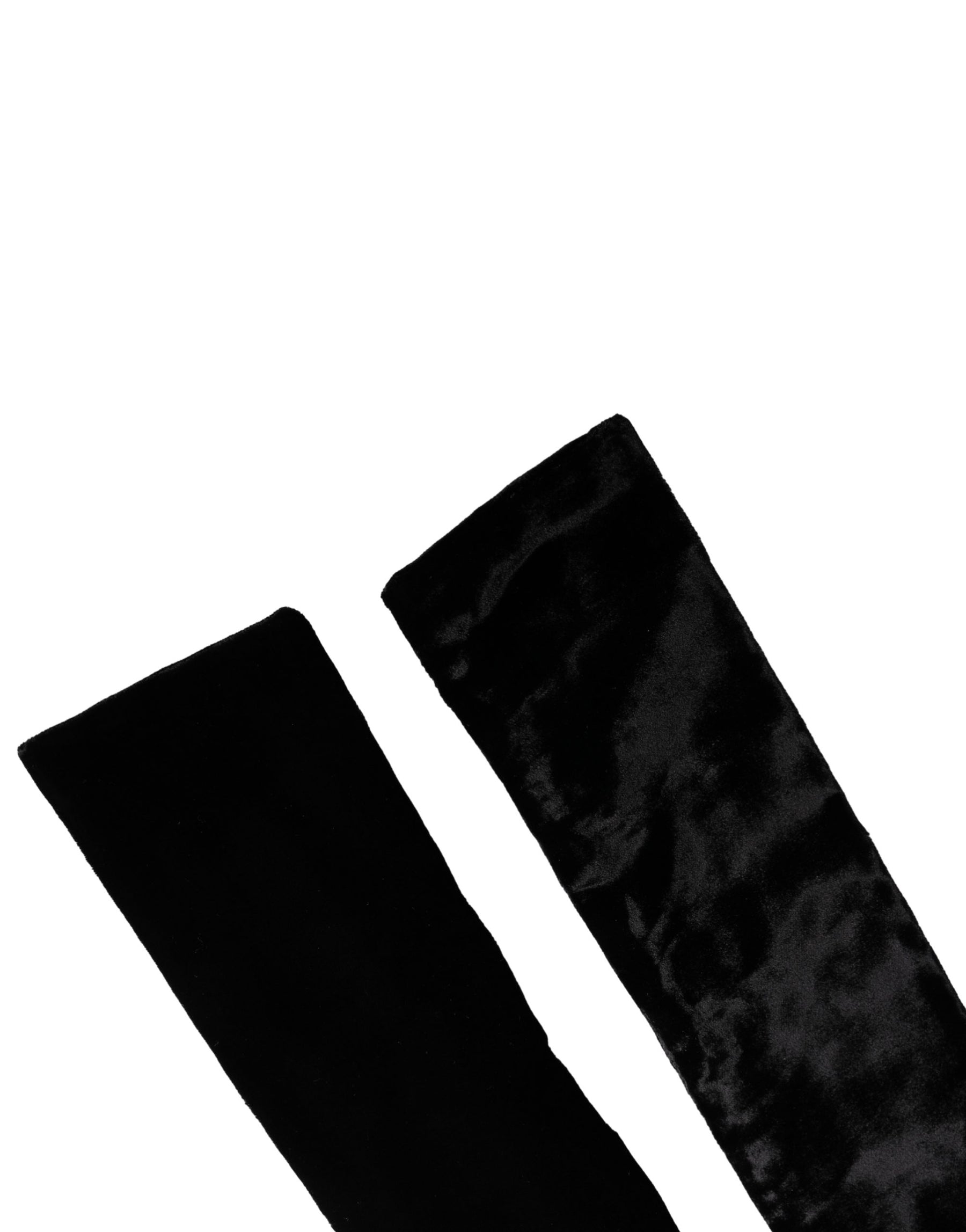 Dolce & Gabbana Black Viscose Satin Waist Women Cintura Belt | Regal Royce