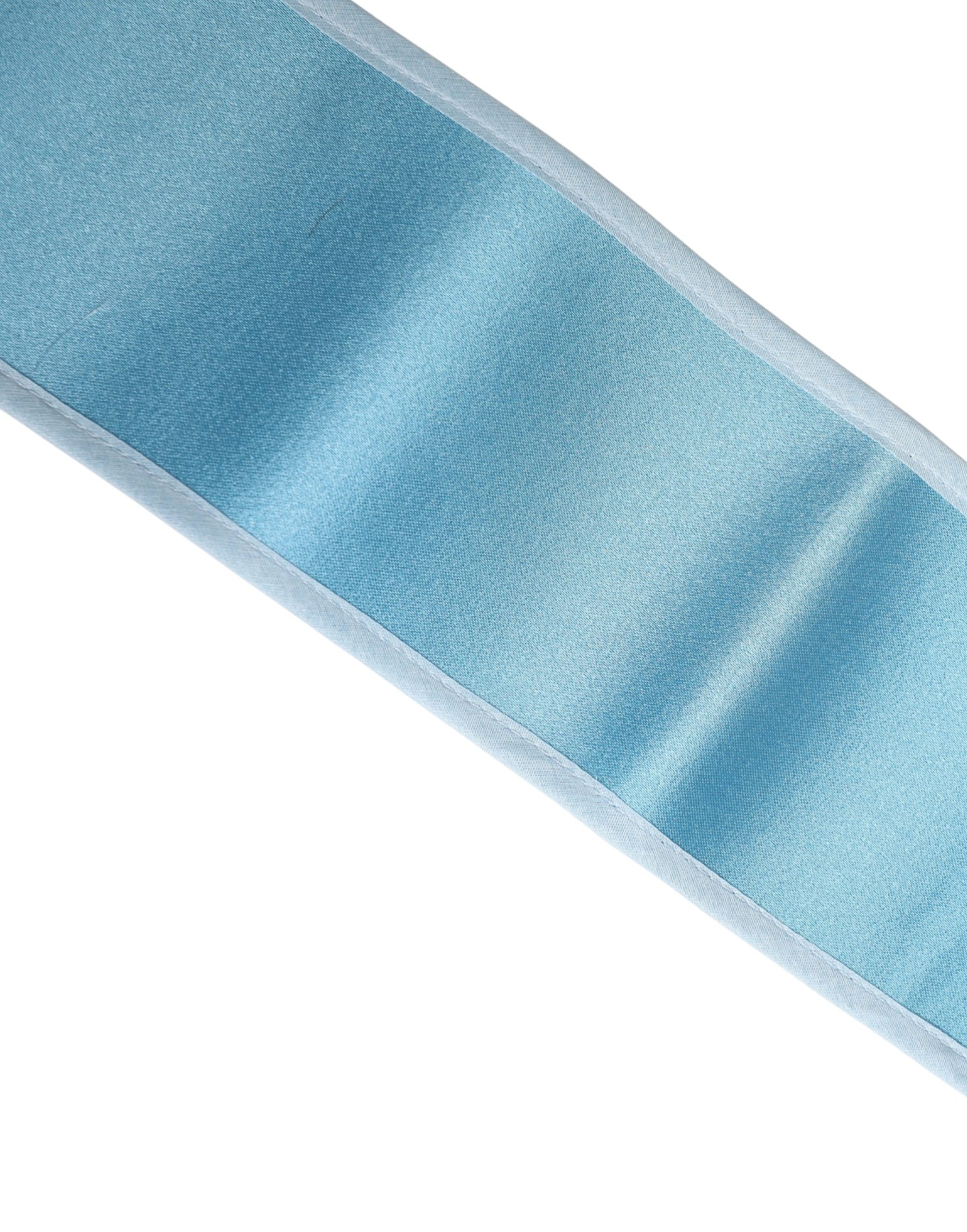 Dolce & Gabbana Light Blue Silk Satin Waist Women Cintura Belt | Regal Royce